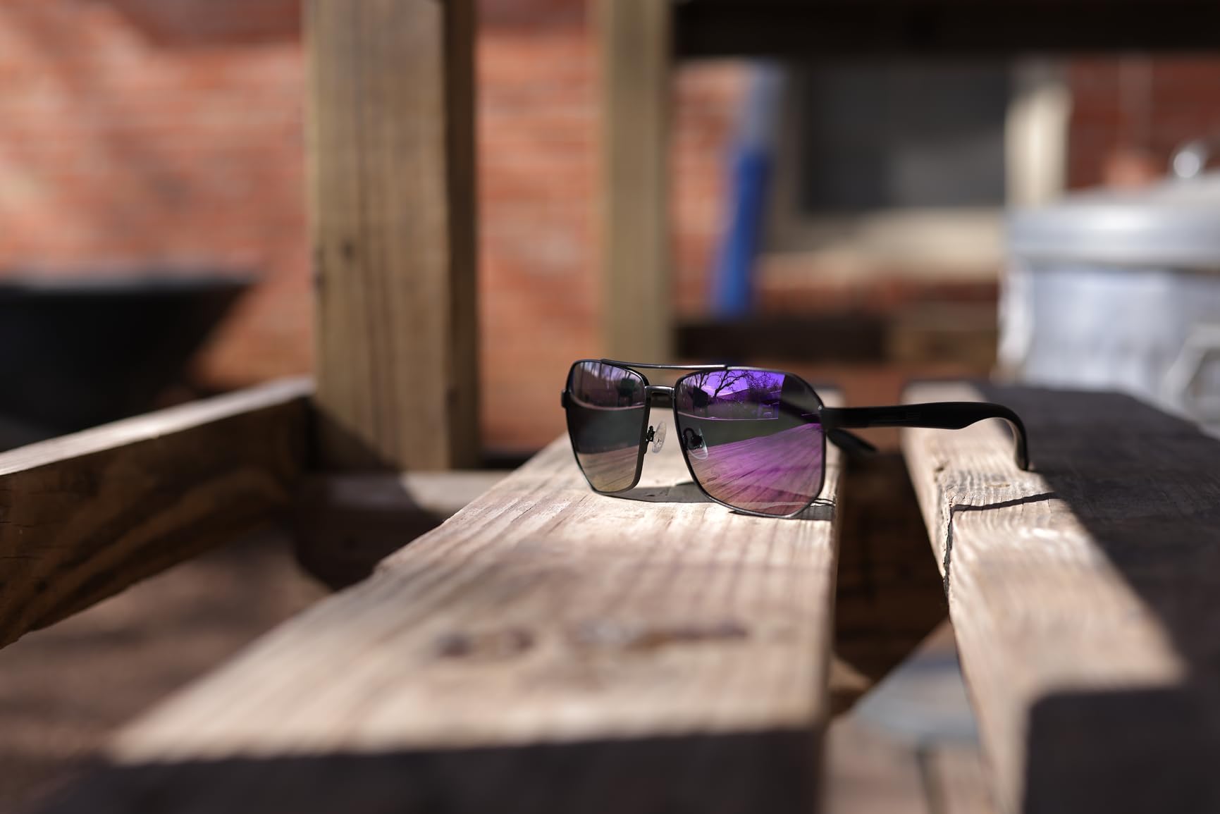 Aviator Polarized Sunglasses for Men: Square UV400 Driving customer photo 2