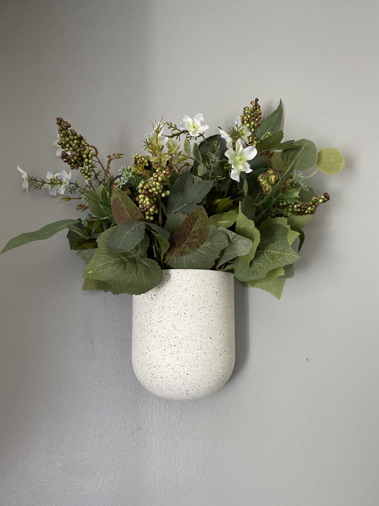 LA JOLIE MUSE Wall Planters for Indoor Plants, Hanging Flower Pots, 2 Pack | Wall Hanging Plantesr, Decorative Wall Planters for Air Plants, Succulents, Hanging Flower Pots, 5.7*L4.1W*7H, Weathered Grey customer photo 1