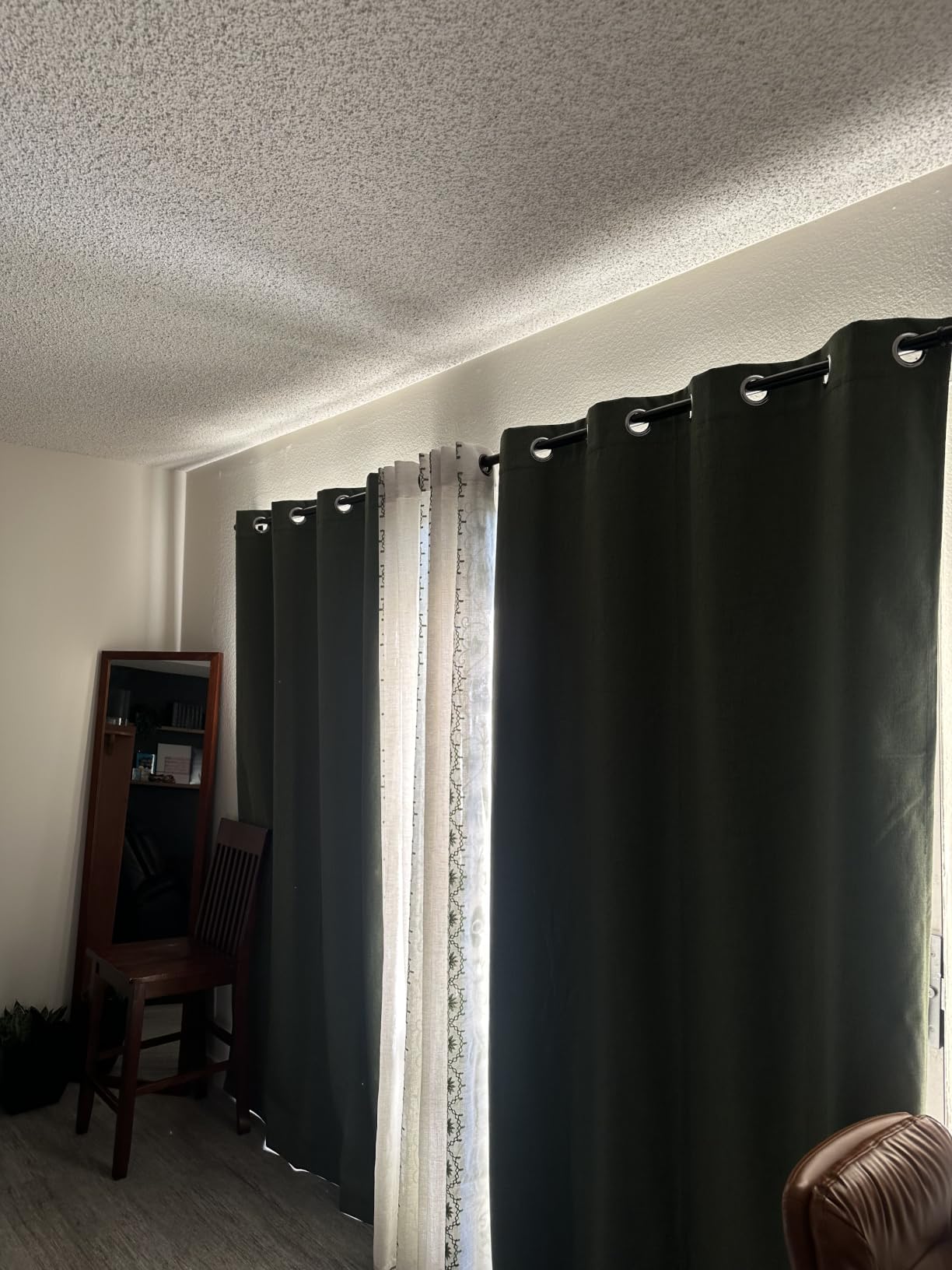 MIULEE 100% Blackout Linen Curtains for Bedroom 52x84 Inches Natural Beige | Room Darkening, Light Blocking, Thermal Insulated, Grommet Top, Linen Textured, Window Curtains for Living Room, 2 Panels customer photo 2