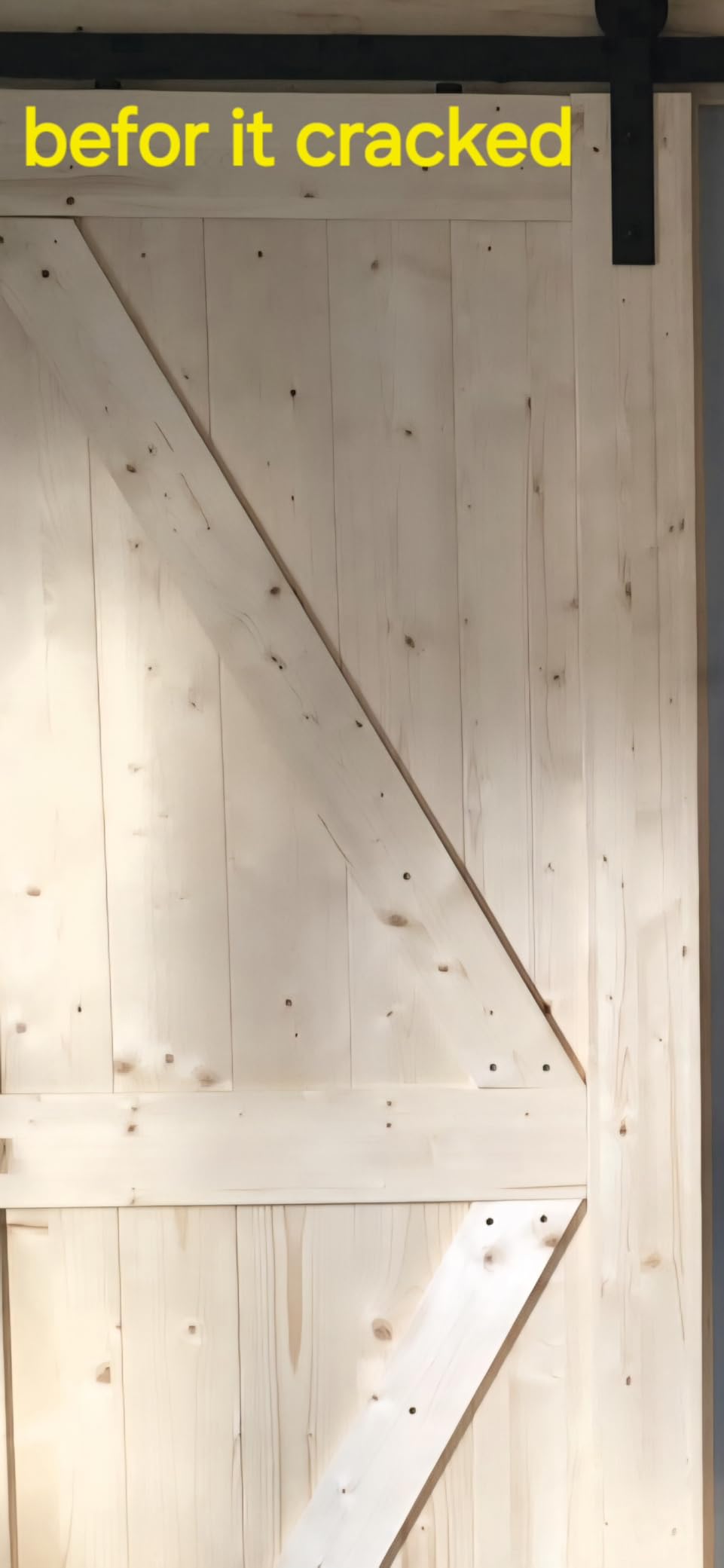 FREDBECK 36in x 84in Wood Barn Door with 6.6FT Barn Door Hardware Kit Included K Shape Solid Spruce Panel customer photo 2