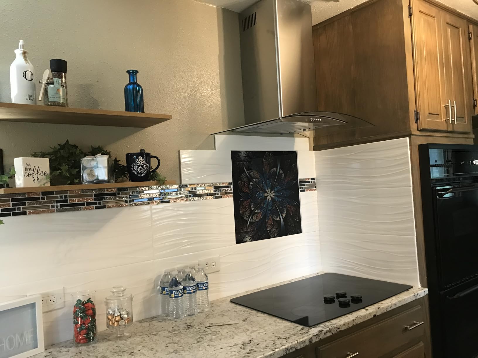 Range Hood 30 Inch, Tieasy Wall Mount Kitchen Hood with Ducted/Ductless Convertible Duct, Stainless Steel Chimney and Baffle Filters, Touch Control Fan Timer, LED Lights, 3 Speed Fan customer photo 1
