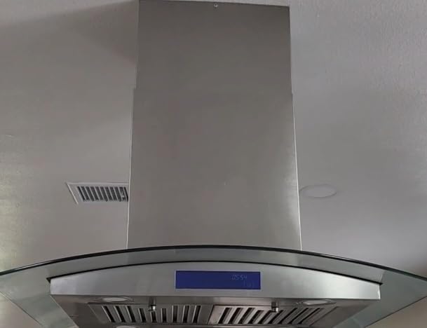Range Hood 30 Inch, Tieasy Wall Mount Kitchen Hood with Ducted/Ductless Convertible Duct, Stainless Steel Chimney and Baffle Filters, Touch Control Fan Timer, LED Lights, 3 Speed Fan customer photo 2