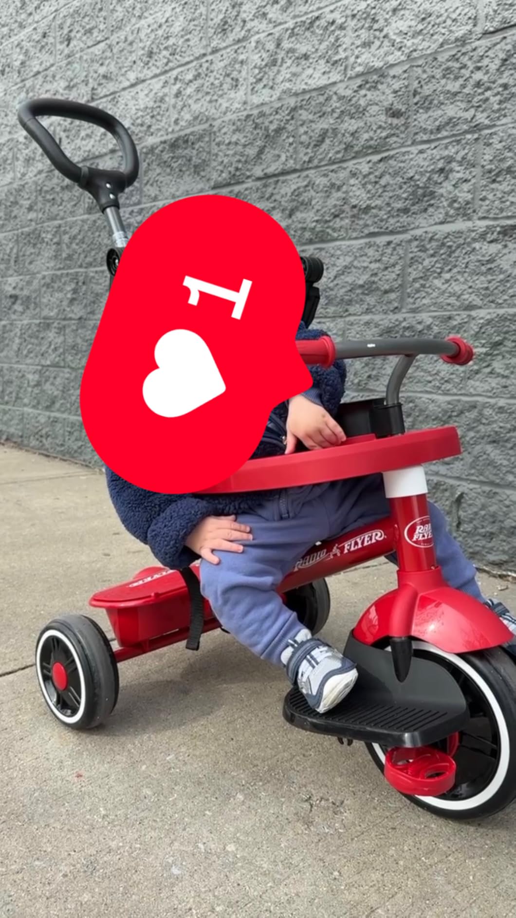 Radio Flyer 4-in-1 Pedal & Push Stroll 'N Trike, Ages 1-5, UV Canopy, Red | Toddler Tricycle & Stroller, High-Density Foam Tires, Parent Push Handle, Removable Tray, (Amazon Exclusive) customer photo 1