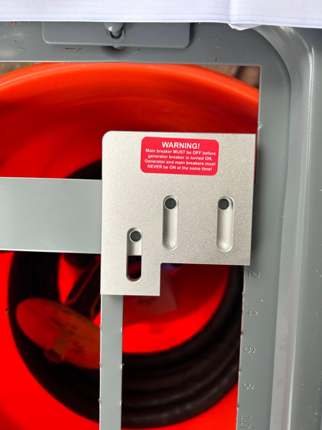 Generator Interlock Kit Compatible with Square D QO or Homeline 150 or 200 amp panels. 1 3/8 inches Spacing between main and generator breaker, Professional and Interlock Kit (SD200A) customer photo 1