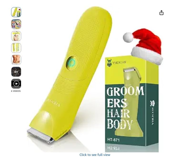 VIKICON Manscape Trimmer for Men, No Nicks Electric Body/Ball/Pubic Shaver | for Hair Removal w/Light & Ceramic Blade, IPX7 Waterproof, Skin-Friendly Body Hair Groomer, USB-C Charging, Gifts for Men customer photo 1