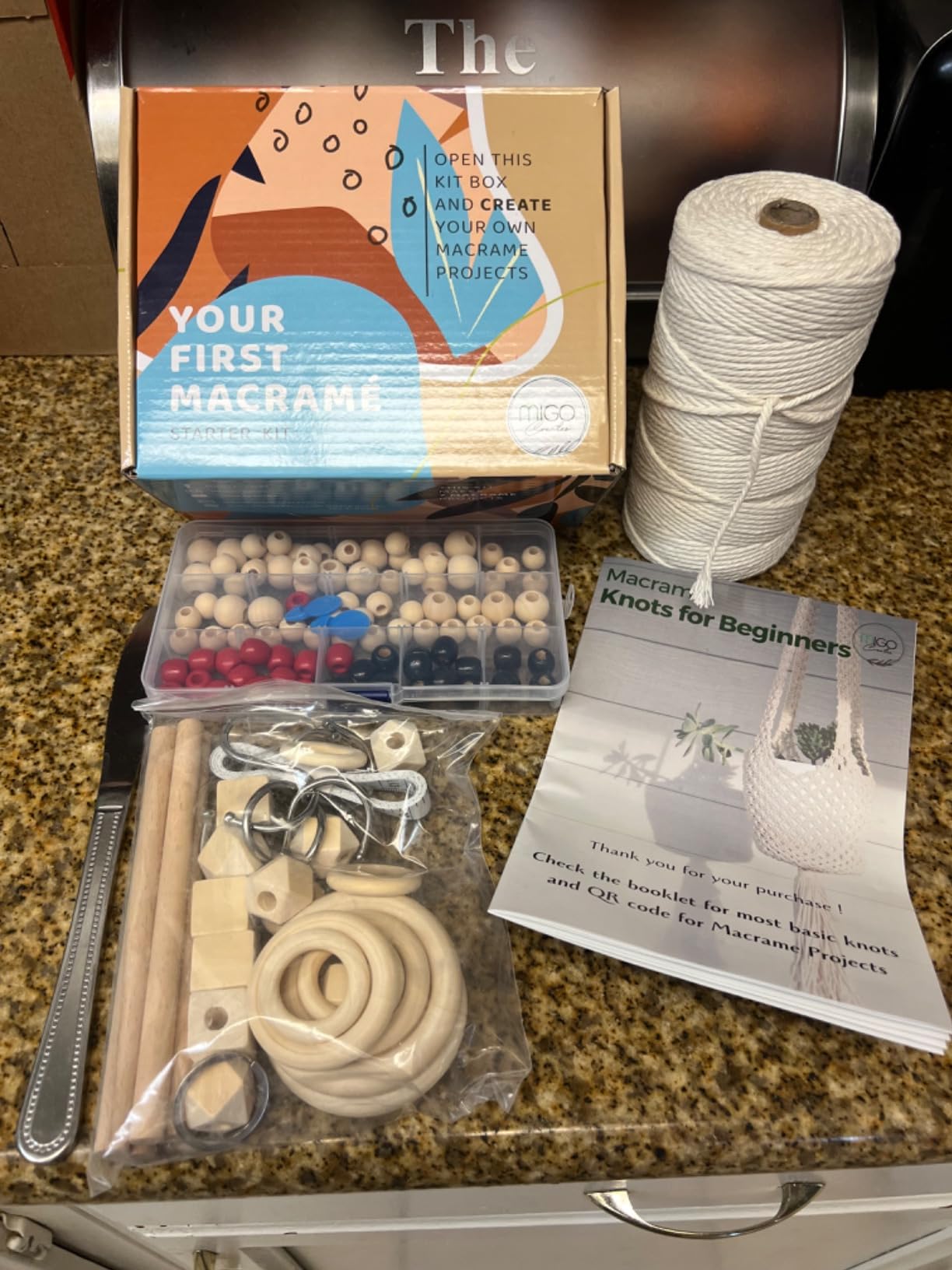 MIGO Creates Macrame Kits for Adults Beginners with 126 Macrame Supplies and 7 Projects E-Book: DIY Macrame Kit with 165 Yards Macrame Cord and Craft Supplies & Materials to Start Macrame! customer photo 1