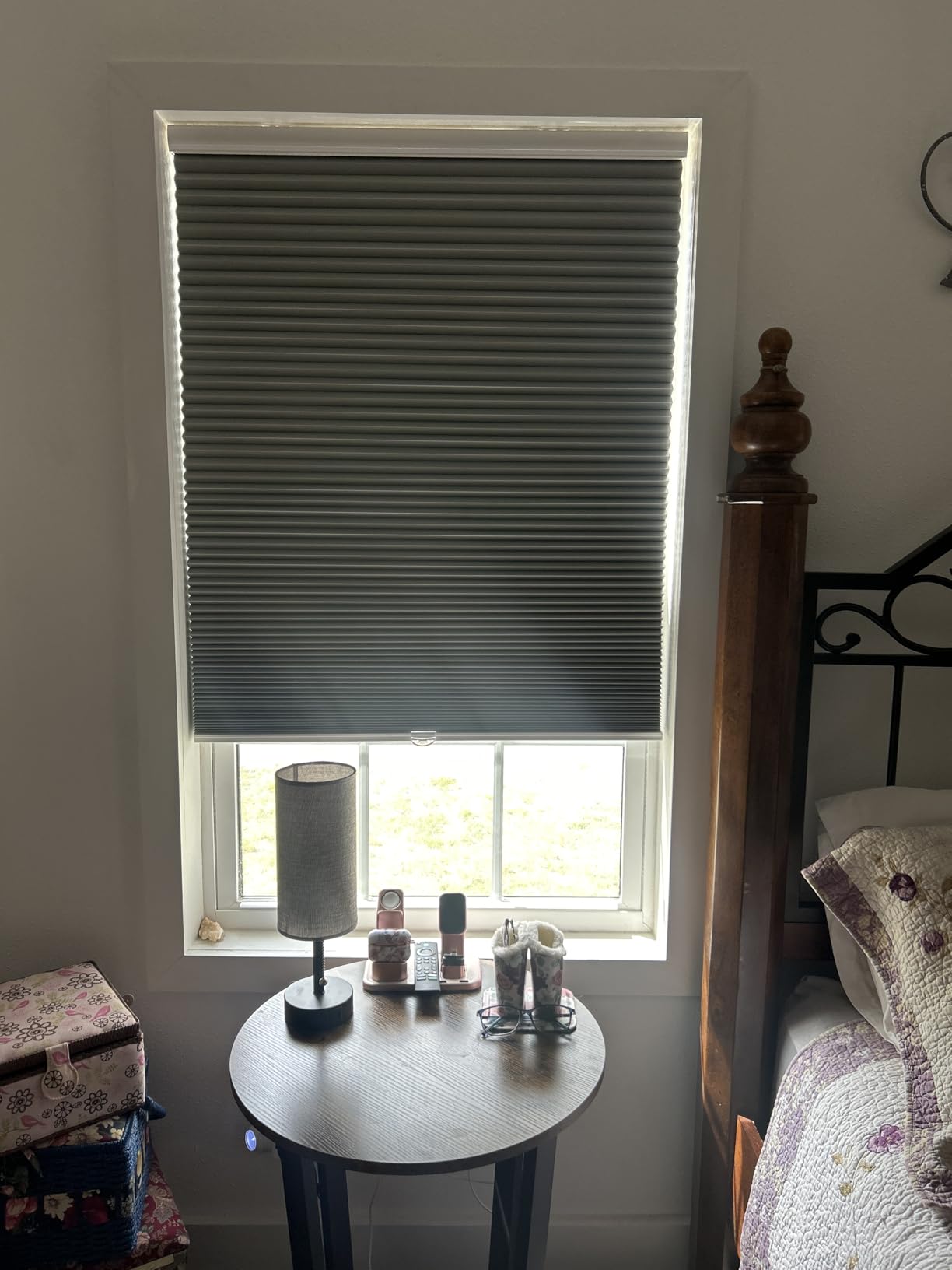 MYshade Cordless Blackout Cellular Shades for Windows, Honeycomb Window Shades with Thermal Insulation, Child & Pet Safe Room Darkening Shade, Easy Install, 34
