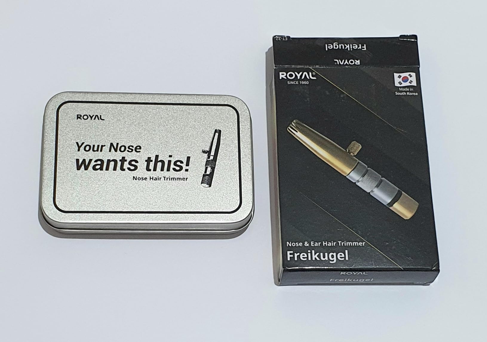 ROYAL [Made in Korea] Premium Nose Hair Trimmer for Men Freikugel, Manual, Battery-Free, Brass & Stainless Steel, Waterproof, Painless with a Patented Mechanism ET-32 customer photo 2