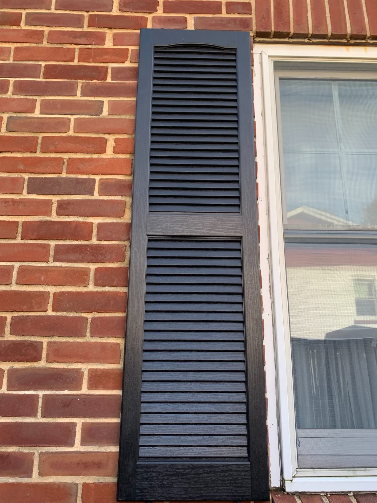 Polaris Homeside Open Louver Vinyl Shutters (1 Pair) 14-1/2in. x 43in. - 050 Black customer photo 1