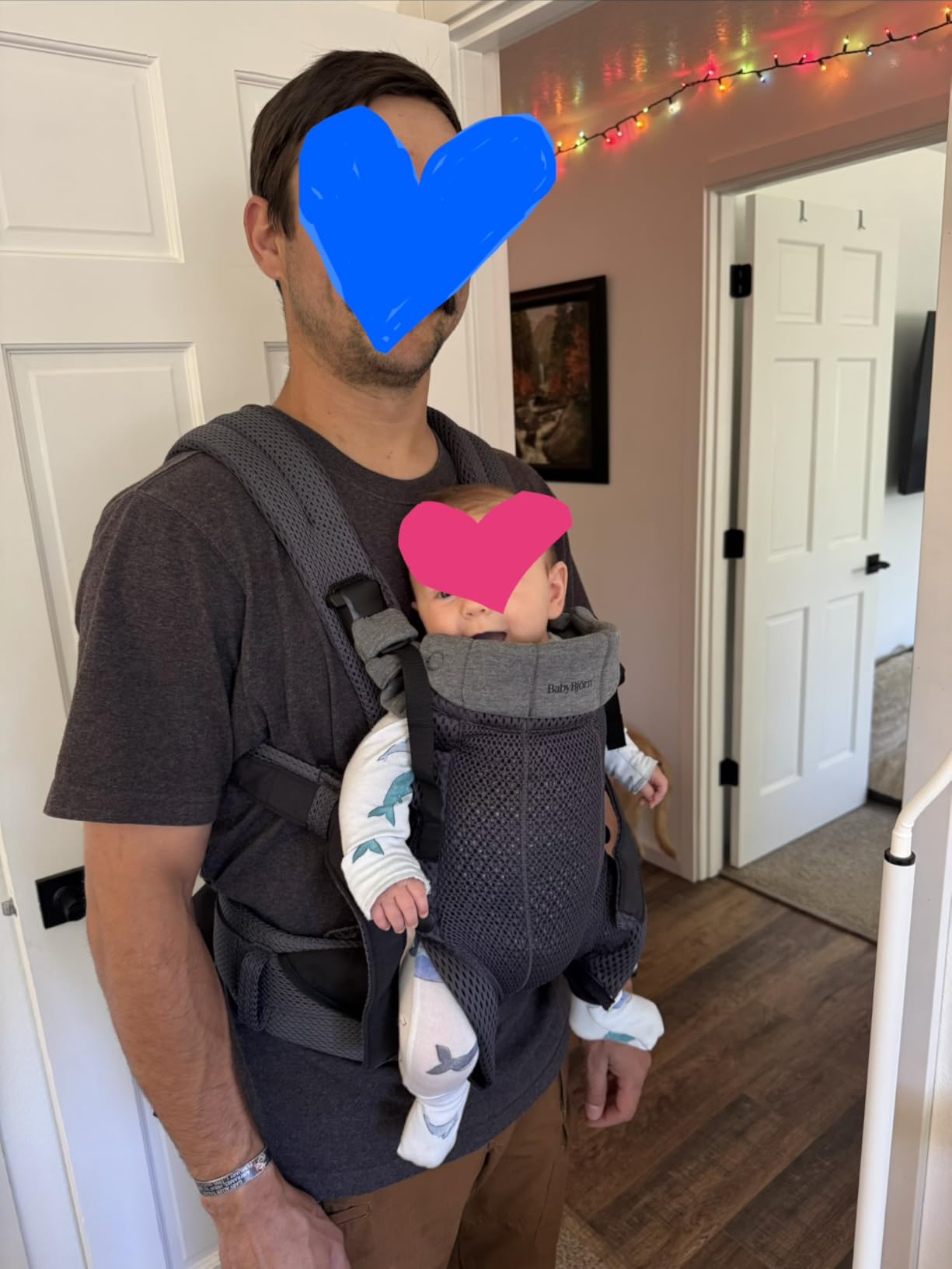 BabyBjorn Baby Carrier Harmony, Silver, 3D Mesh | 3-in-1 Ergonomic Baby Carrier; Newborn, Facing-in, Outward-Facing, and Back Carrying Positions Supported (7-40 lbs), Newborn to Toddler customer photo 1