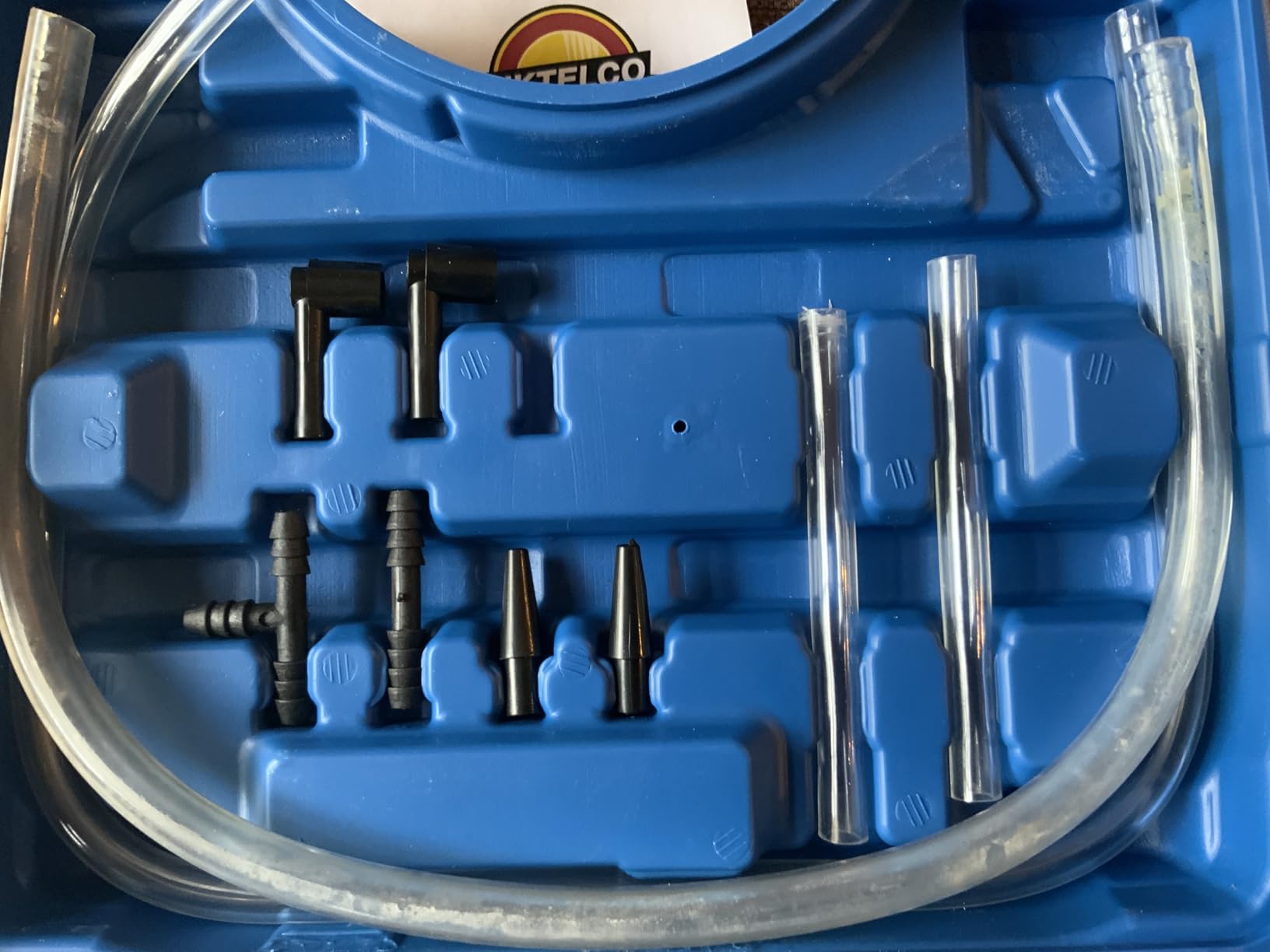 Yonligonju Brake Bleeder Kit with Hand Vacuum Pump with Gauge Adapters Automotive Brake Fluid Bleeding Set for Bike Car Truck (Blue) customer photo 1