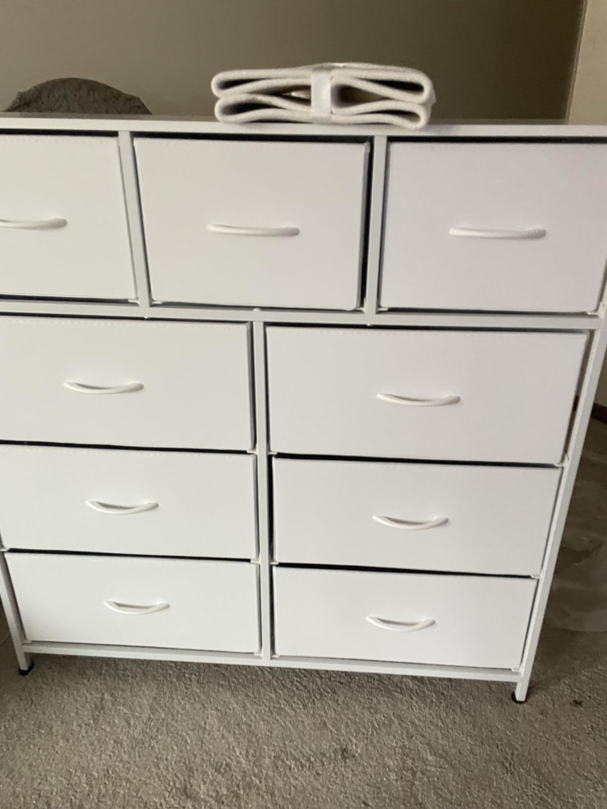 WLIVE Tall Dresser for Bedroom, 9 Drawer Chest of Drawers, Rustic Brown customer photo 2