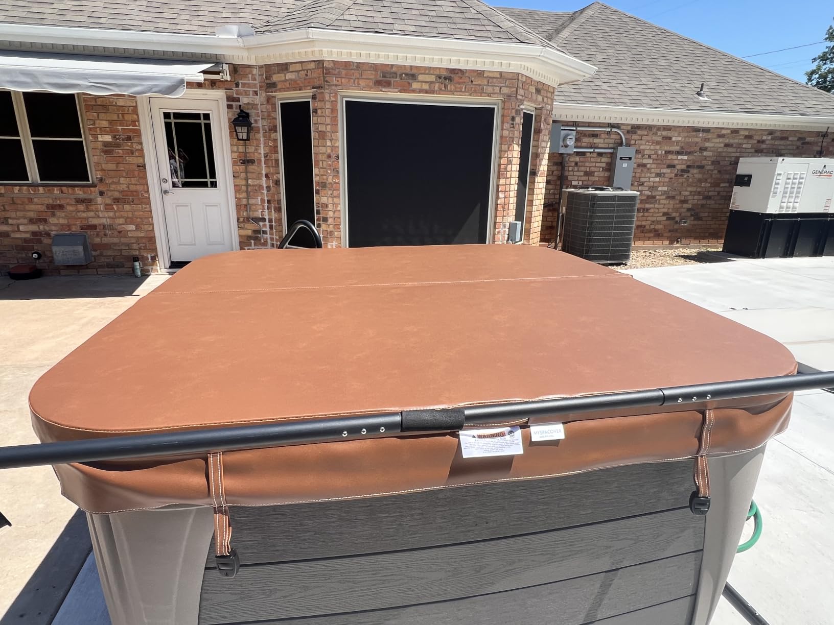 MySpaCover Custom-Made Hot Tub and Spa Cover Replacement | High-Density EPS Foam Insulation | HydroTex 600D or Marine Vinyl | Any Shape and Size up to 96 x 96 in. | 5-Year Warranty customer photo 2