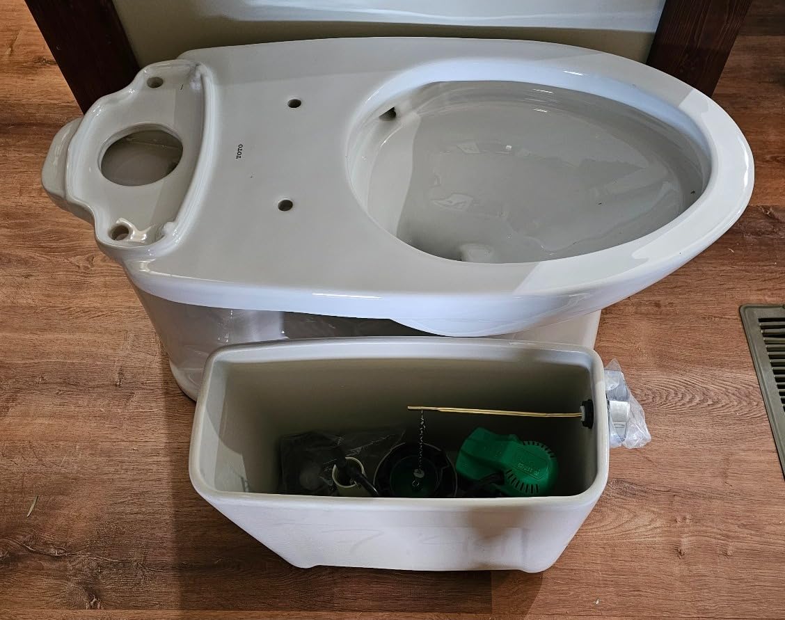 TOTO Drake Two-Piece Elongated 1.6 GPF Universal Height TORNADO FLUSH Toilet with CEFIONTECT, Cotton White - CST776CSFG#01 customer photo 2