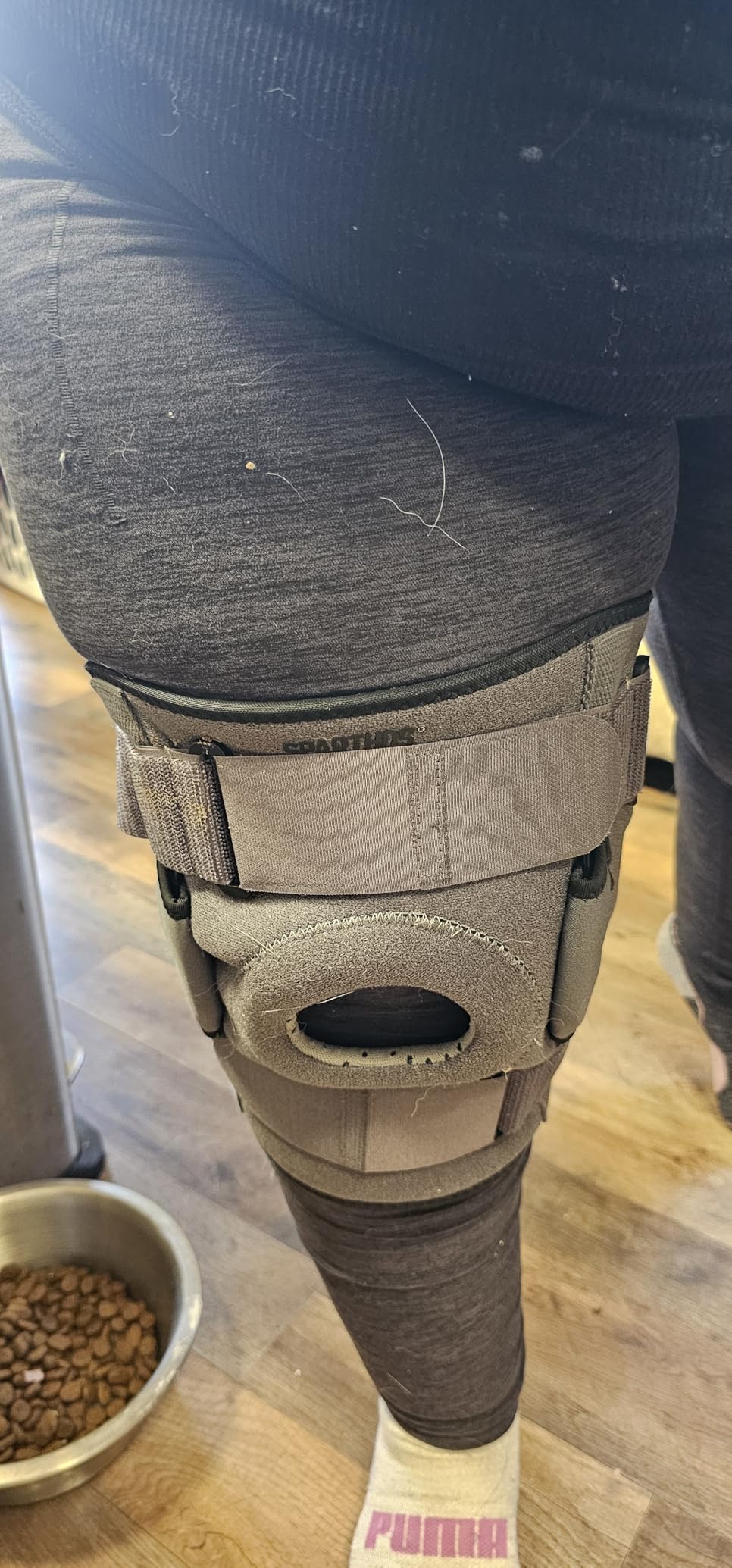 Sparthos Knee Brace for Women & Men - Meniscus Tear Support - Gray-L | Hinged Metal Side Stabilizers, Adjustable Compression Straps, ACL MCL Arthritis Pain Relief, Open Patella, Running & Sports customer photo 1