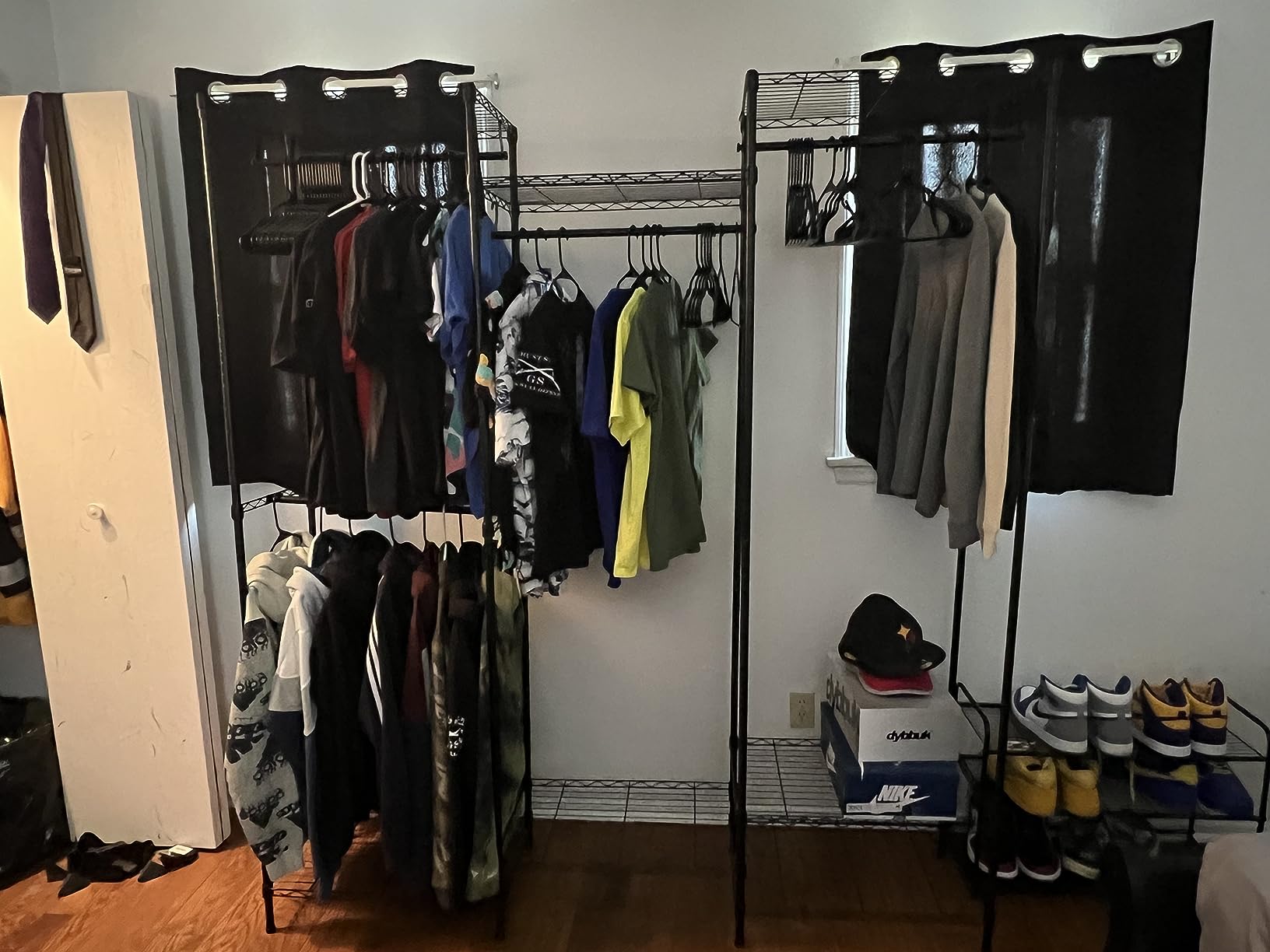 VIPEK V5 Heavy Duty Clothes Rack, Freestanding Modular Closet System, Black | 890 lbs Load, 4 x 23.6 in hanging rods, 8 x shelves (2 adjustable), Supports expansion with accessories customer photo 1