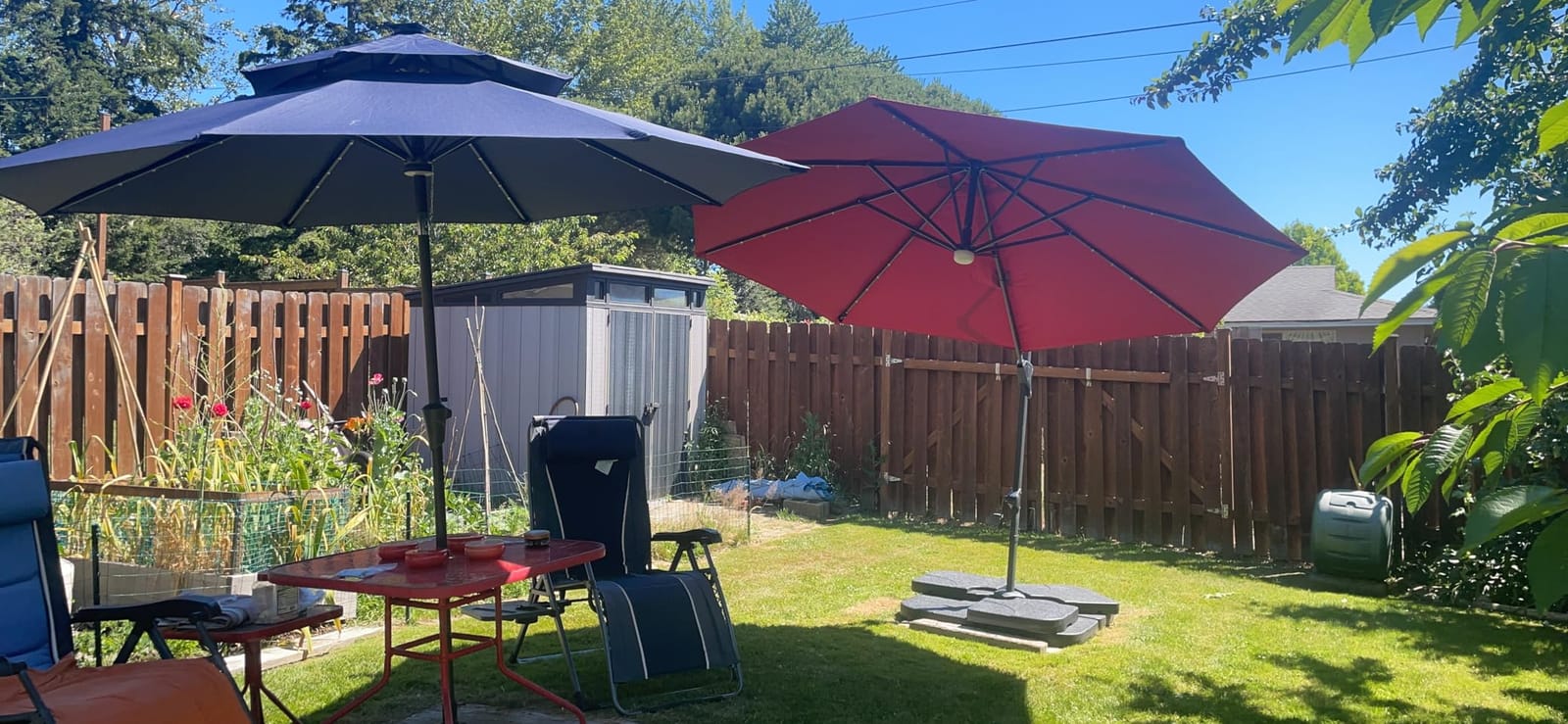 Best Choice Products 10ft Solar LED Cantilever Patio Umbrella, 360-Degree Rotation Hanging Offset Market Outdoor Sun Shade for Backyard, Deck, Poolside w/Lights, Easy Tilt, Cross Base - Tan customer photo 2