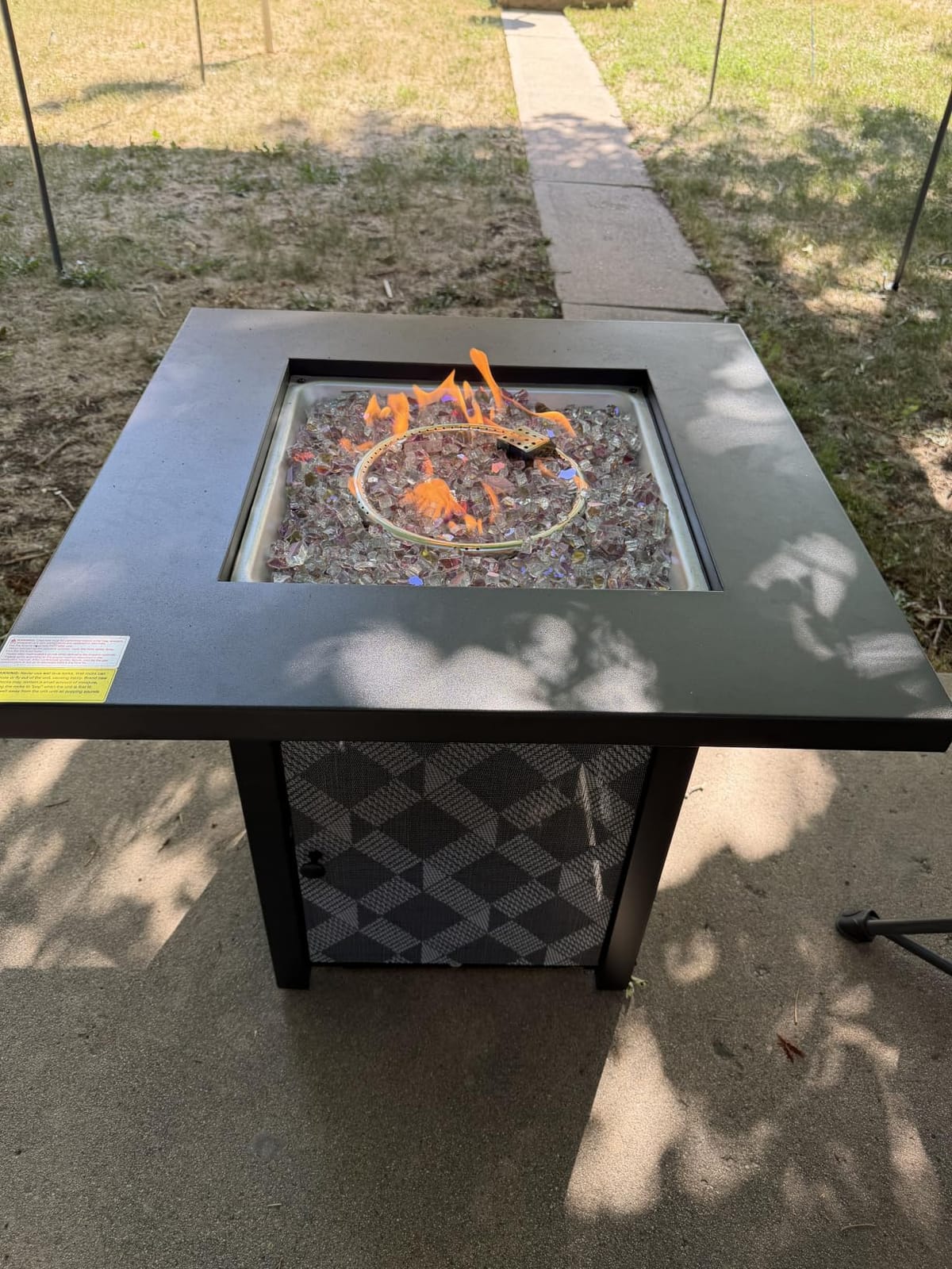 Ciays 28 Inch Propane Fire Pit CSA-Listed Outdoor Fire Pit Table, 50,000 BTU Steel Gas Fire Pits with Lid and Lava Rock, Add Warmth and Ambience to Parties On Patio Deck Garden, Black, CIFPT3-N1 customer photo 1