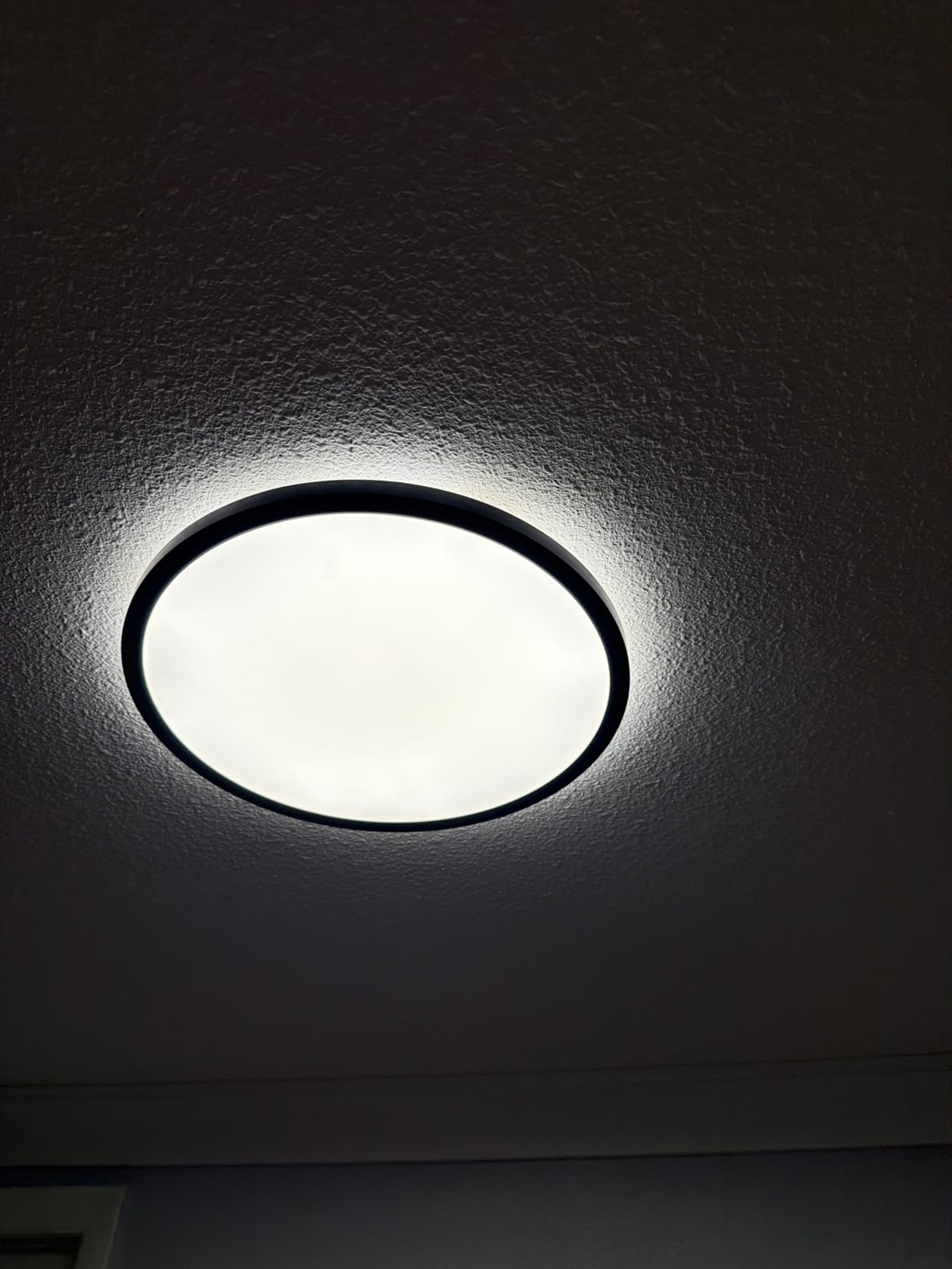 BLNAN Dimmable LED Flush Mount Ceiling Light Fixture with Remote Control, 12Inch 3000K-6500K Light Color Adjustable, Modern Ultra-Thin Ceiling Lamp for Bedroom Kitchen, Wired customer photo 2