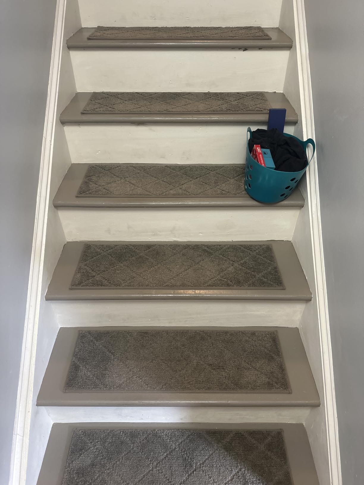 COSY HOMEER Edging Stair Treads Non-Slip Carpet Mat 28inX9in,15pc,Beige customer photo 1