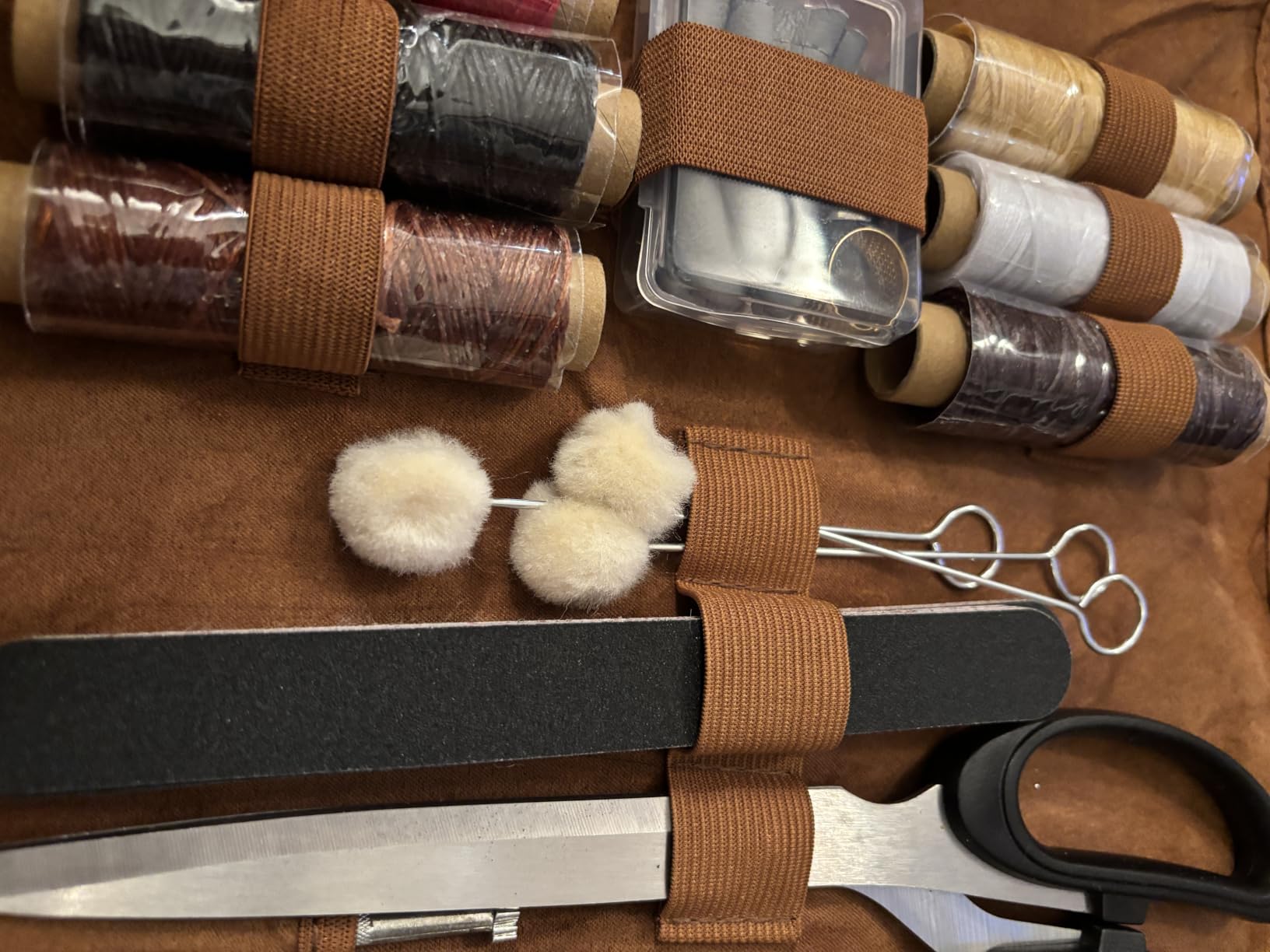 TLKKUE Leather Working Tools Leather Craft Tools for Carving Stamping Sewing Punching Cutting with Custom Storage Bag Professional Tooling Kit for Crafting, Repair & DIY Projects customer photo 1