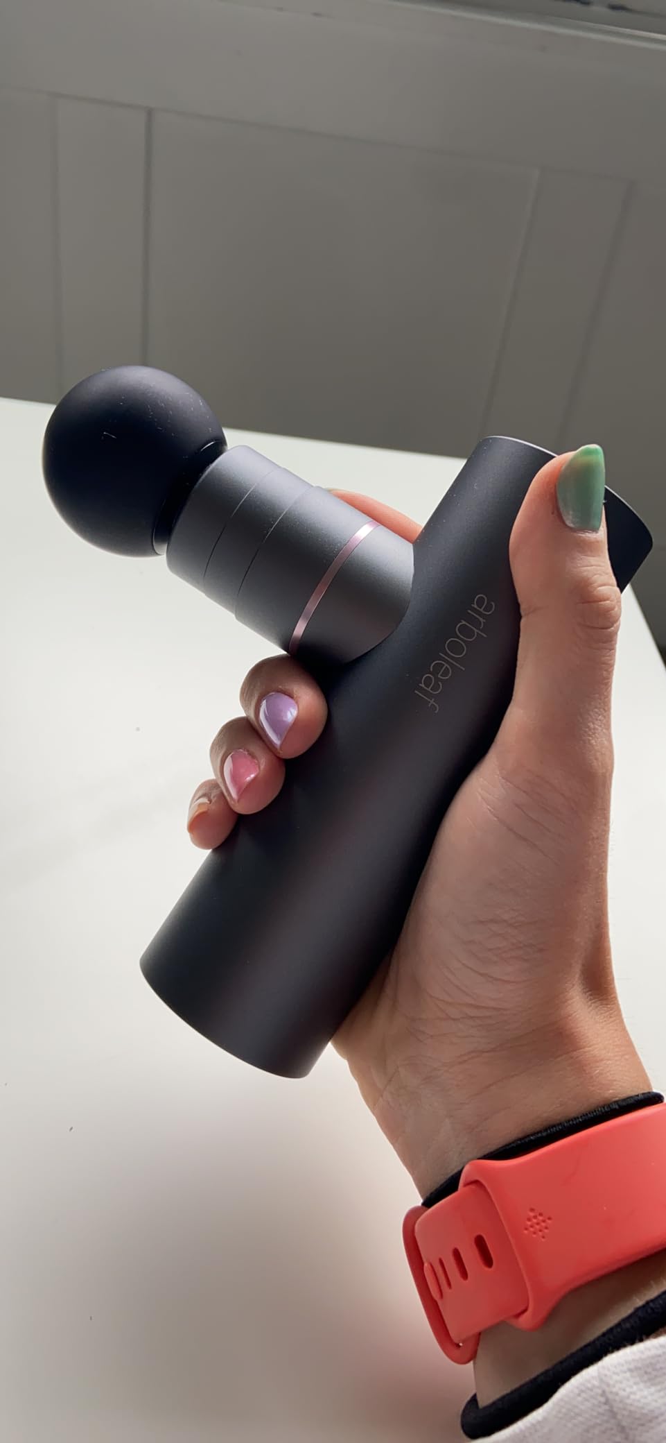 arboleaf Mini Massage Gun Deep Tissue, Portable Percussion Muscle Massager | Small Yet Powerful Full-Metal Design with a Quiet Brushless Motor for Deep Muscle Relief at Home, the Gym, or While Traveling customer photo 2