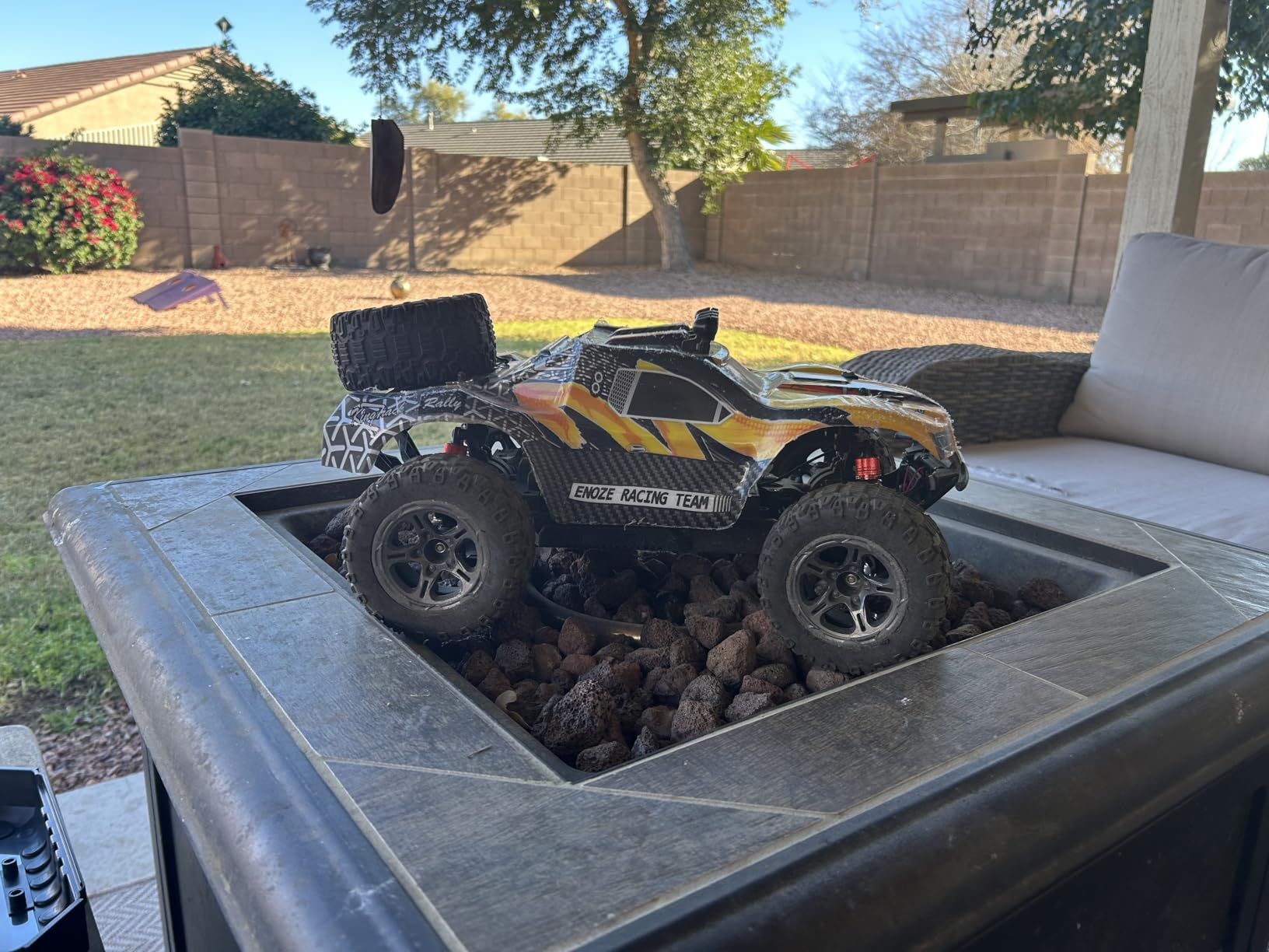 DEERC 9201E 1:10 RC Truck for Adults & Boys, 48 KPH 4WD Short Course RC Car | Functional Spare Tire, LED Lights, Metal Dog Bone, 2 Batteries, 40 Min, Hobby Grade All Terrain Remote Control Truck customer photo 1