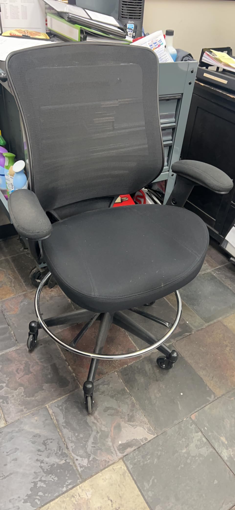 BOLISS 400lbs Mid Back Mesh Ergonomic Drafting Office Chair | for Standing Desk, Extra Wide Seat, Lower Back Support, Adjustable Foot Ring customer photo 1