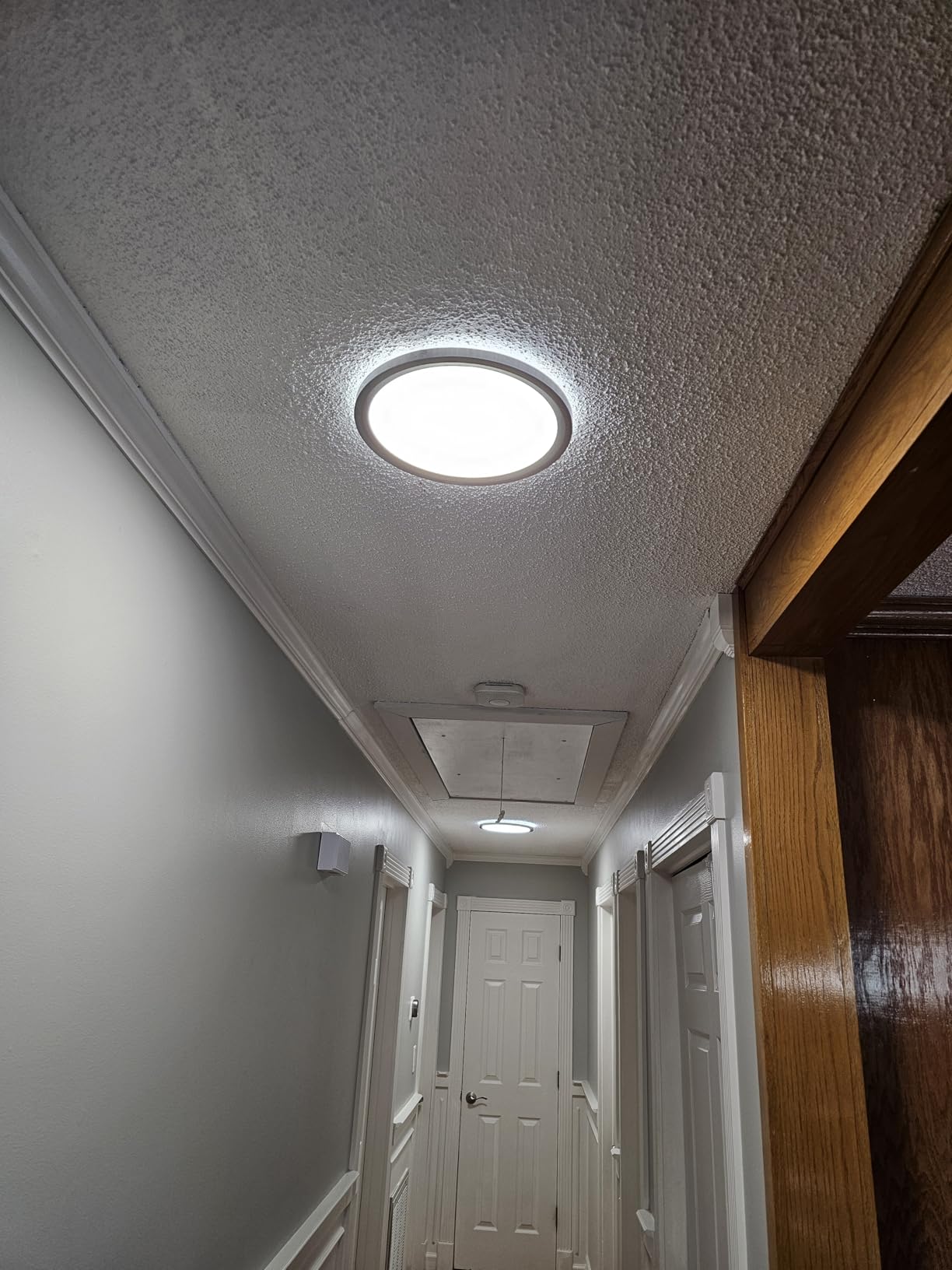 hepside 2PACK Flush Mount LED Ceiling Light Fixture Black, 12Inch 28Watt, Dimmable & 3000K-4500K-6000K Ceiling Lamp 3200LM Low Profile Ceiling Light for Kitchen Bedroom Hallway Porch customer photo 1