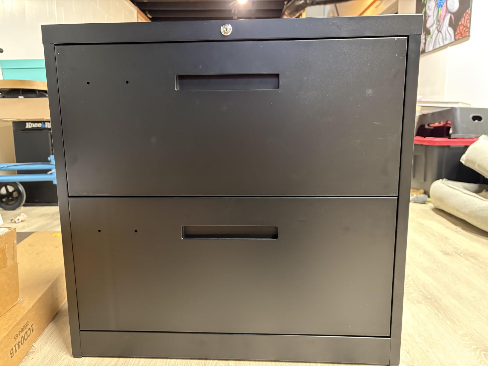 Metal Lateral File Cabinets with Lock,2 Drawer Steel Wide Filing Organization Storage Cabinets,Home Office Furniture for Hanging Files Letter/Legal/F4/A4 Size (Blcak-2 Drawer) customer photo 2