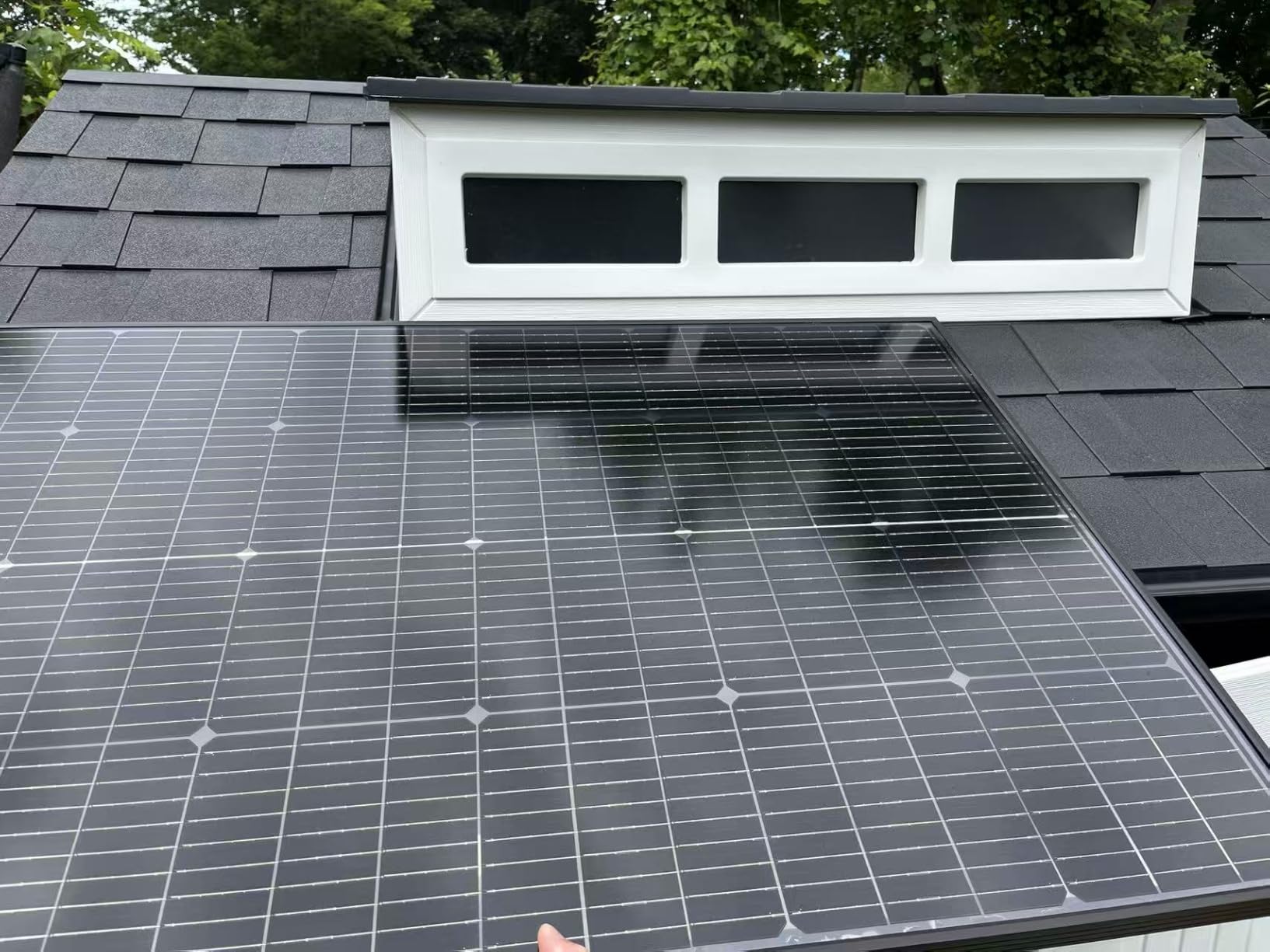 JJN 200W Bifacial Solar Panels,12/24V 23% Efficiency 10BB Rigid Solar Panel customer photo 2