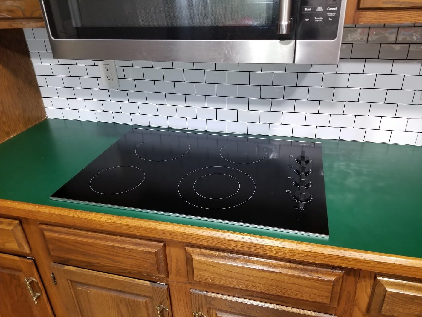 Karinear 30 Inch Electric Cooktop 4 Burners, Knob Control Ceramic Cooktop customer photo 2