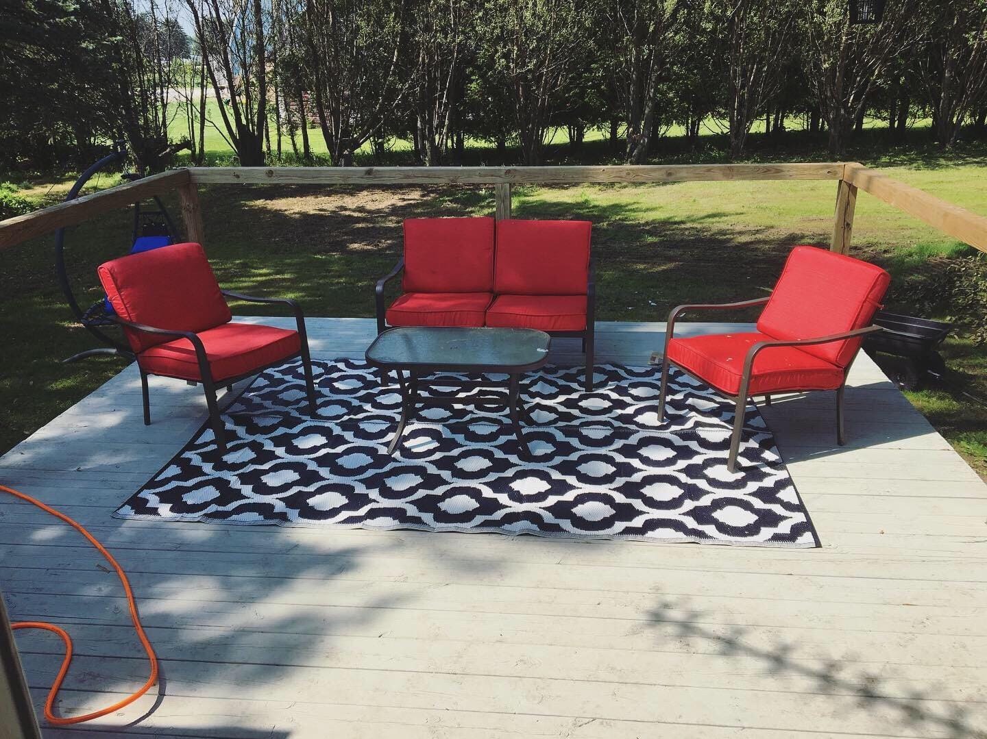 Outdoor Rug - 9x12 Green, Reversible Awning Mats, Outdoor Patio Rugs Clearance, Waterproof Large RV Camper Rug 7223 customer photo 1