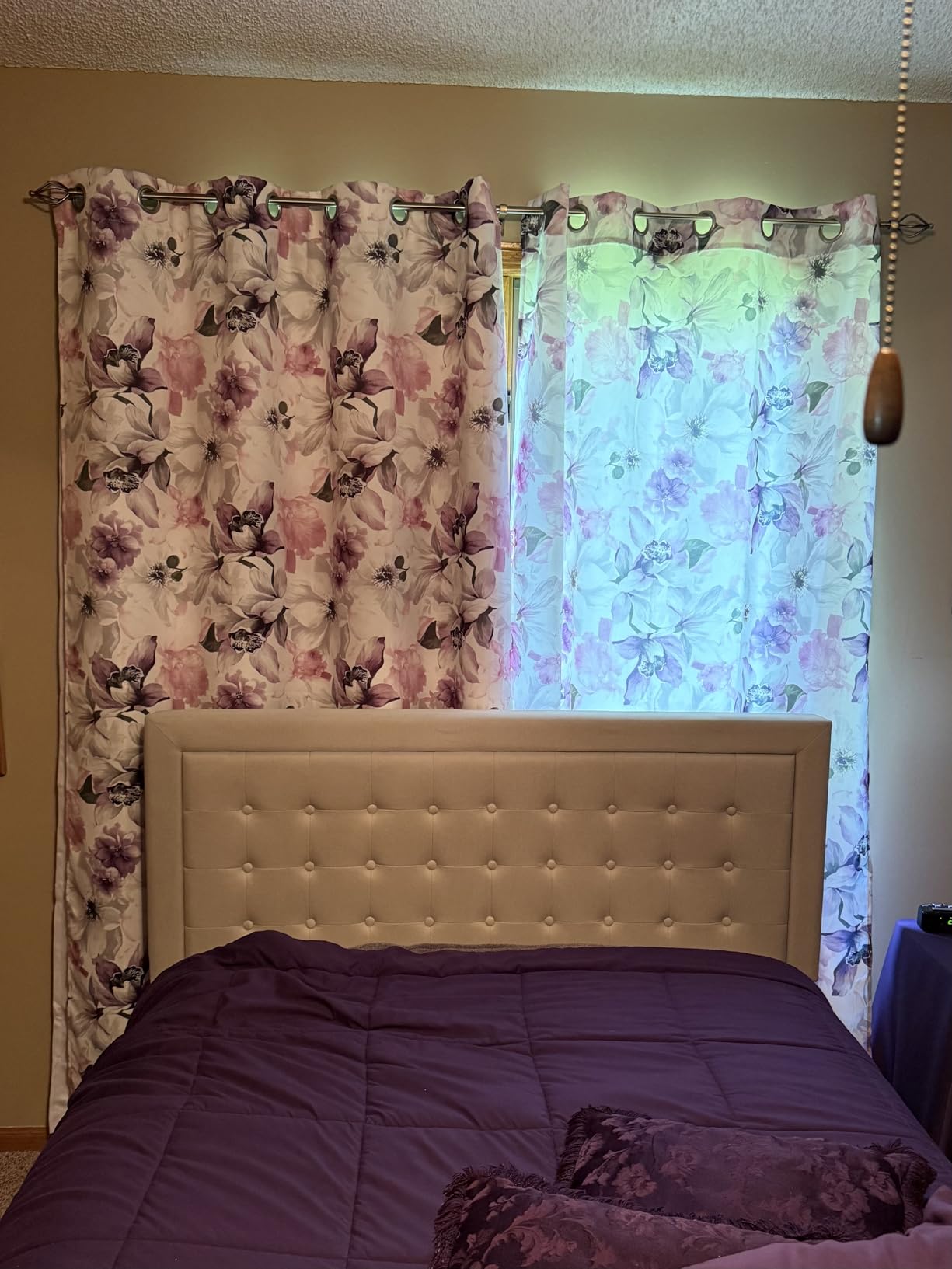ChrisDowa 100% Blackout Curtains for Bedroom 63 Inch Long with Black Liner | 2 Thick Layers, Thermal Insulated, Grommet, Window Treatment, Living Room Drapes, 2 Panels Set, Light Grey, 42 x 63 Inch customer photo 1