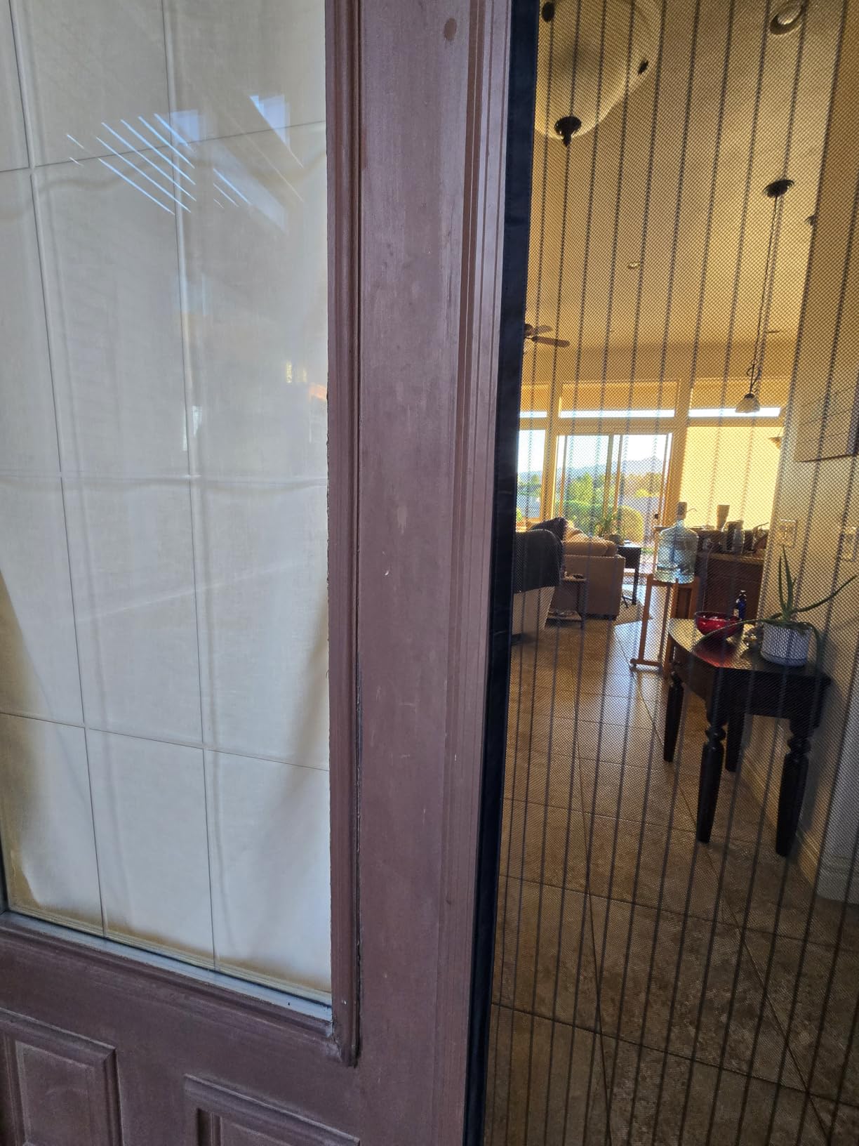Mesh Screen with Magnetic Closure-Keeps Bugs Out Let Breeze in, Heavy Duty - Pet and Kid Friendly, Works with Front, Sliding Doors (38 x 82 Inch) customer photo 1