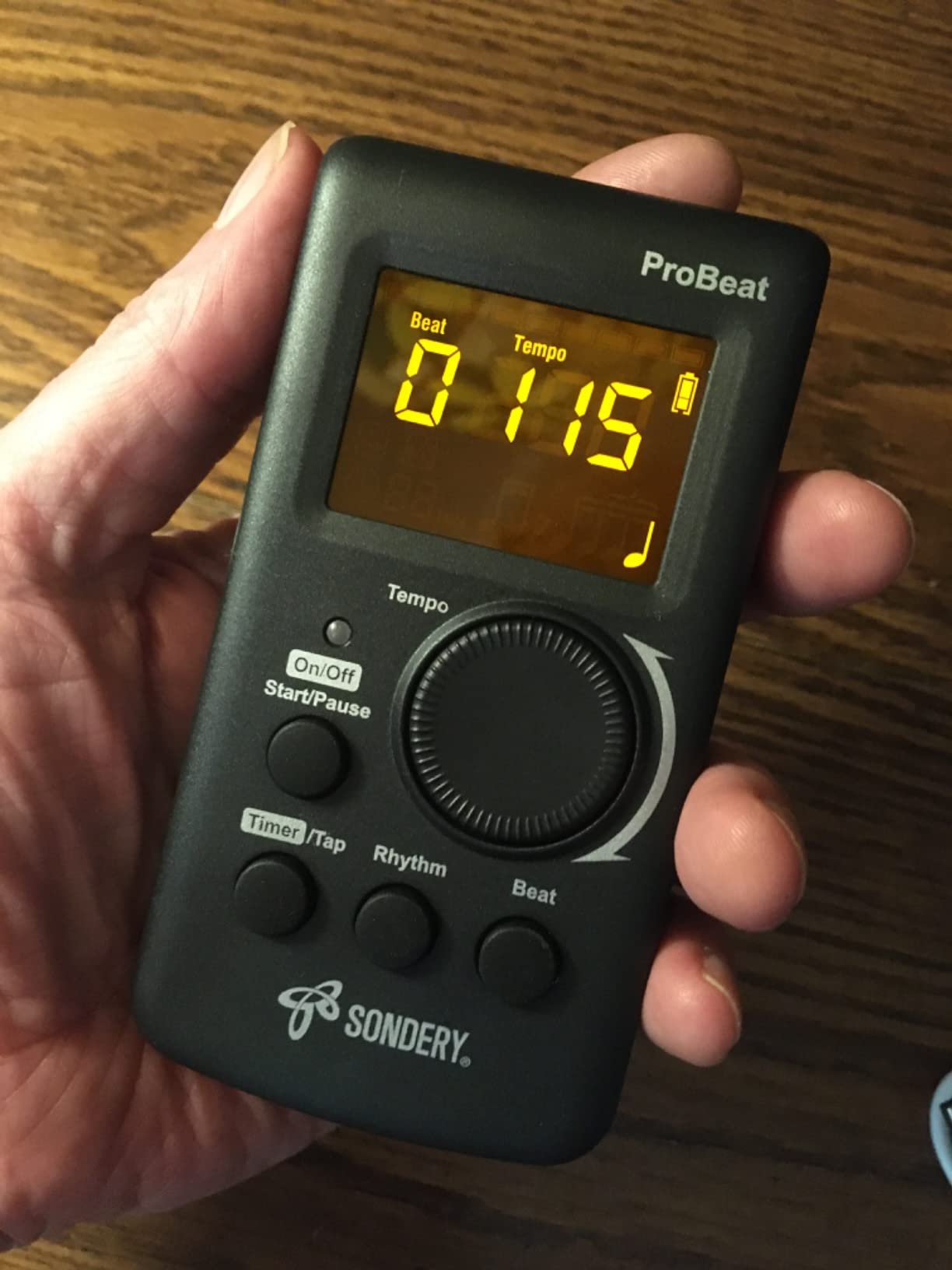 Sondery Digital Metronome Rechargeable Vocal Counting for Piano Guitar Drum | Timer Function, Large Display, Easy to Use, English Vocal Counting, Compatible with All Instruments customer photo 2