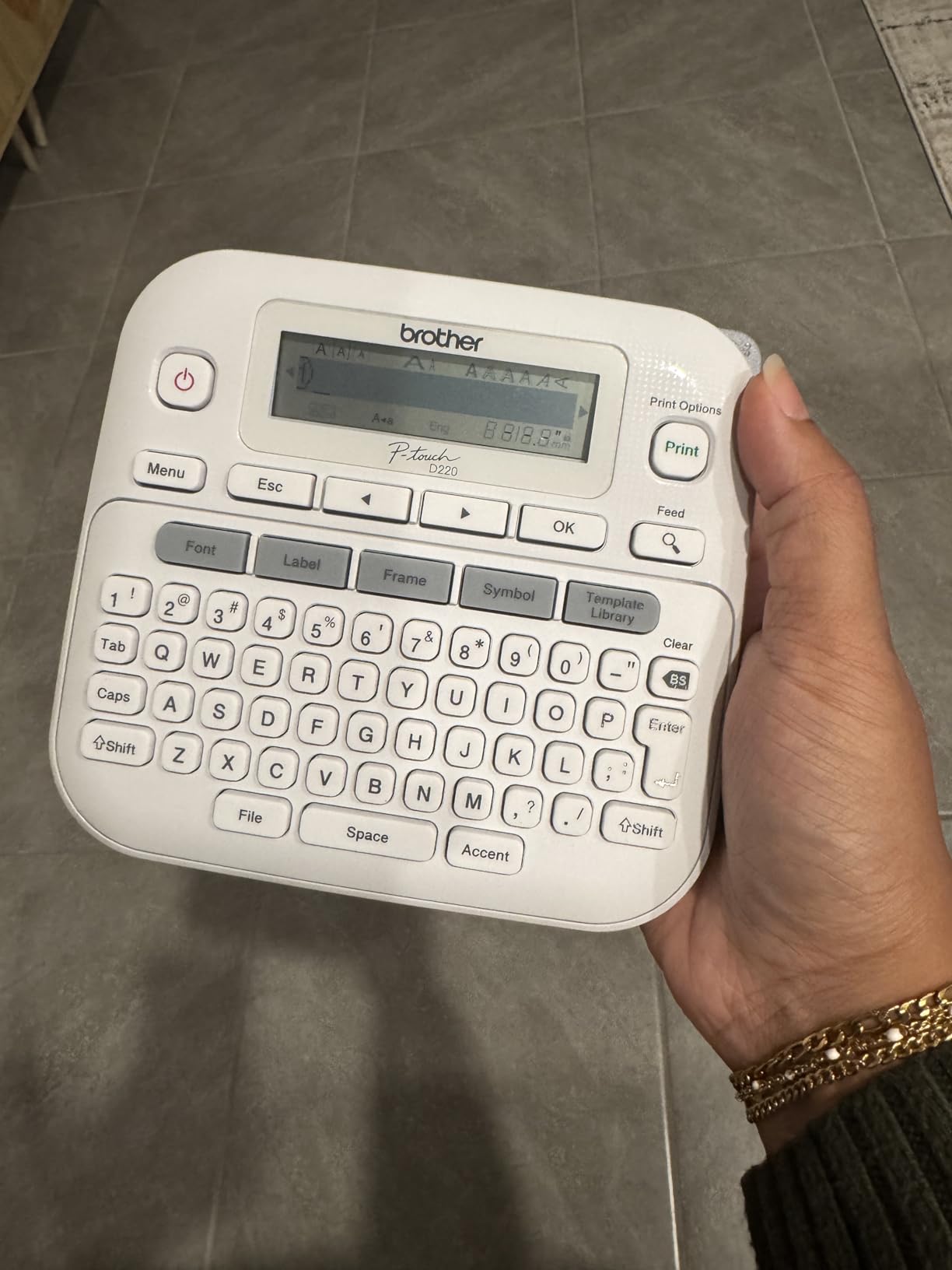 Brother P-Touch PTD220 Home/Office Everyday Label Maker, Prints TZe Label Tapes up to ~1/2 inch White, QWERTY Keyboard, 180 Dpi, 2-Line Print, Saves 30 Labels customer photo 2
