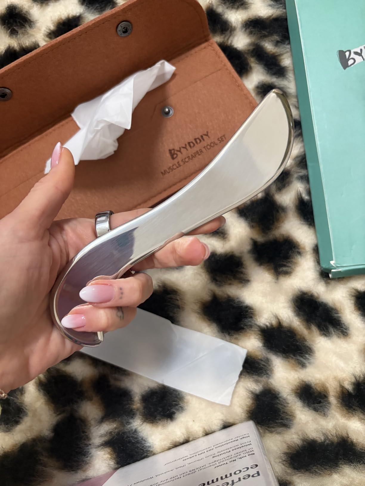 BYYDDIY 2 in 1 Stainless Steel Muscle Scraper Tools Set Gua Sha Massage Scraper Scraping Tool customer photo 2