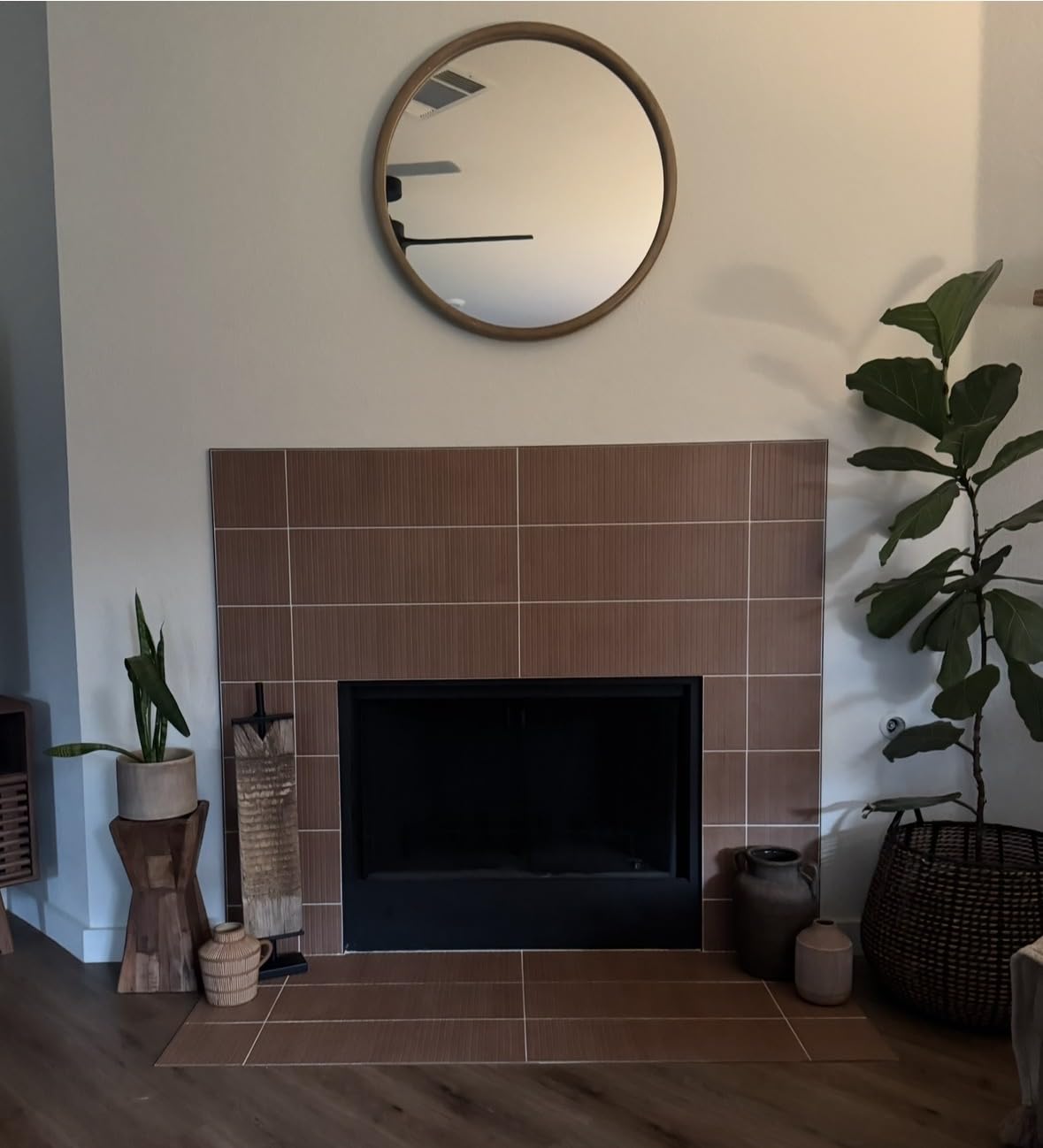 Avana Fireplace Mantel - Wall-Mounted Mantles for Over Fireplace - Farmhouse Fireplace Mantle Shelves - Handcrafted Wood Fireplace Mantels - Floating Mantel 72 Inches X 8 X 5 - Rustic Natural customer photo 1