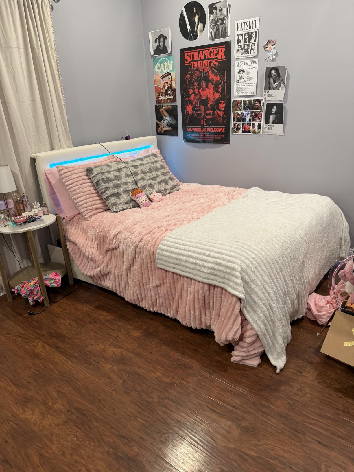 BEDELITE Fleece Queen Comforter Set - Super Soft & Warm Fluffy Cream White Bedding, Luxury Fuzzy Heavy Bed Set for All Season with 2 Pillow Cases customer photo 2