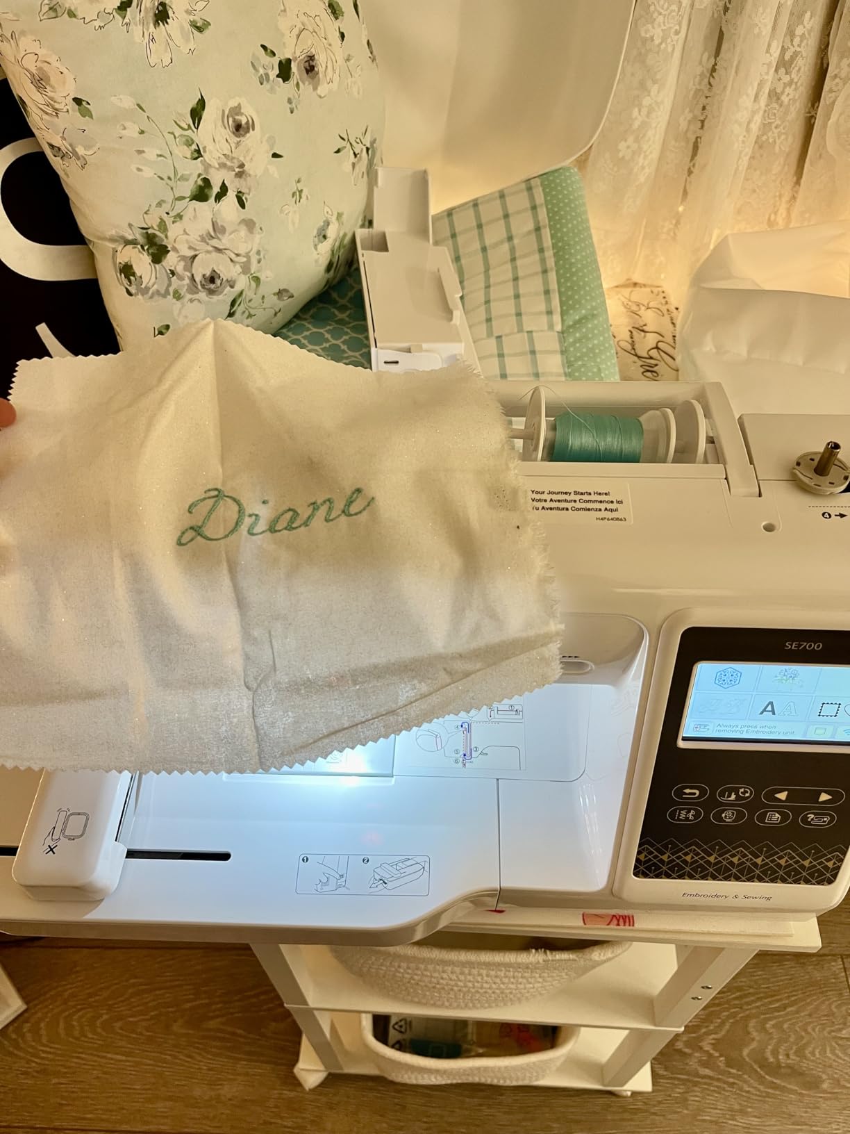 Brother SE700 Sewing and Embroidery Machine, Wireless LAN Connected, 135 Built-in Designs, 103 Built-in Stitches, Computerized, 4 x 4 Hoop Area, 3.7 Touchscreen Display customer photo 1