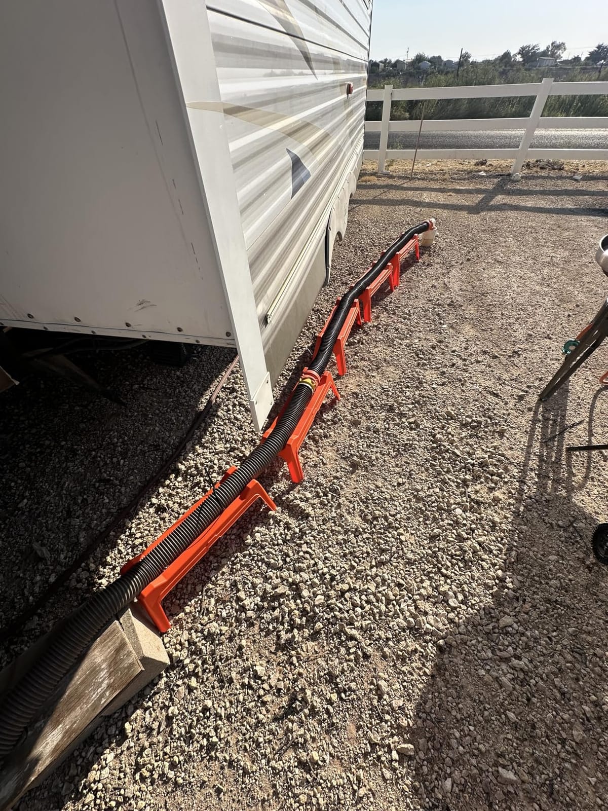 Camco Rhino RV Sewer Hose Support Kit - Extends Over Uneven Terrain for Easy Drainage - Holds Up to 15-Feet of RV Sewer Hose - Features Nesting Design for Storage - 5 Support Sections (43072) customer photo 1