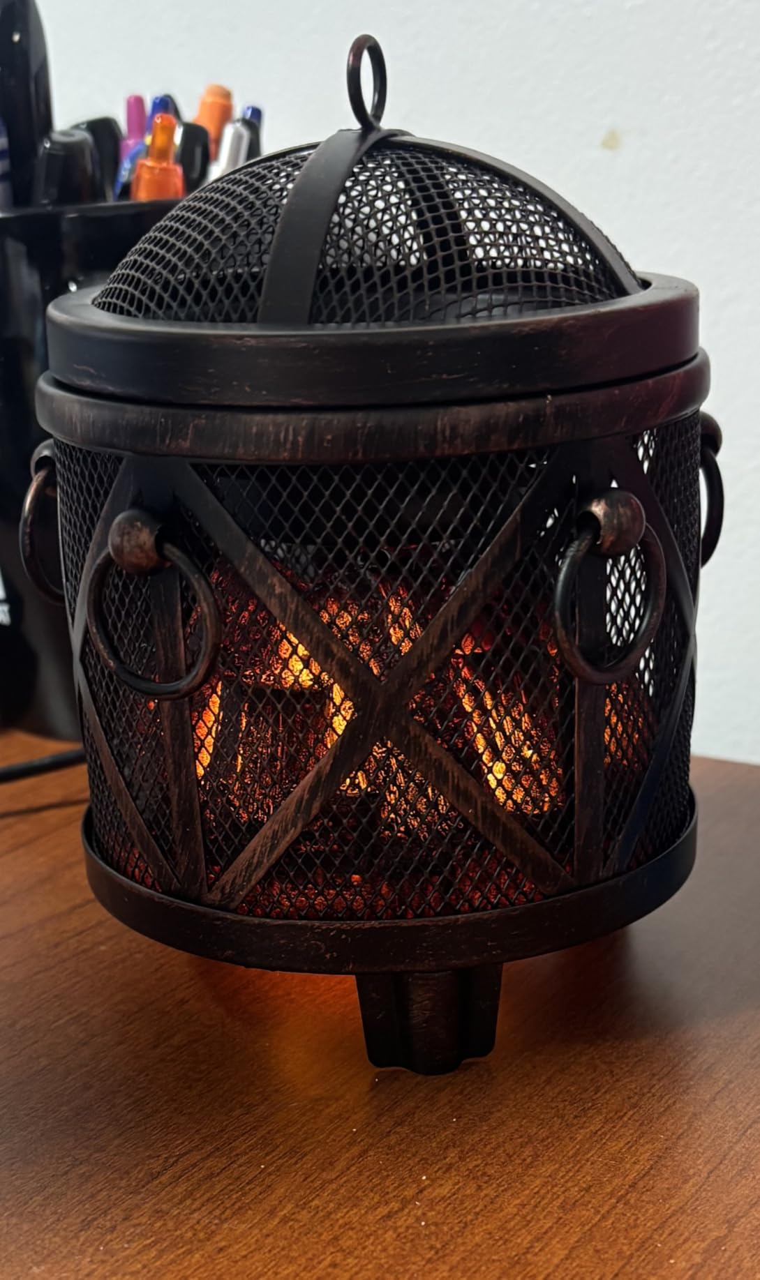 Dicimi Wax Melt Warmer, 4-in-1 Electric Wax Melter, Oil Burner, Fireplace Wax Warmers, for Home Office Bedroom Aromatherapy Present and Decorations (Bronze, Fireplace Stove) customer photo 1