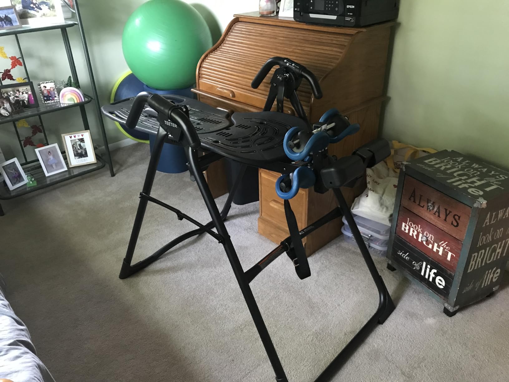 TEETER EP-560 Inversion Table w/Accessories for Back Pain Relief - FDA-Registered, UL Safety Certified, 300 lb Capacity, Designed & Patented in USA customer photo 1