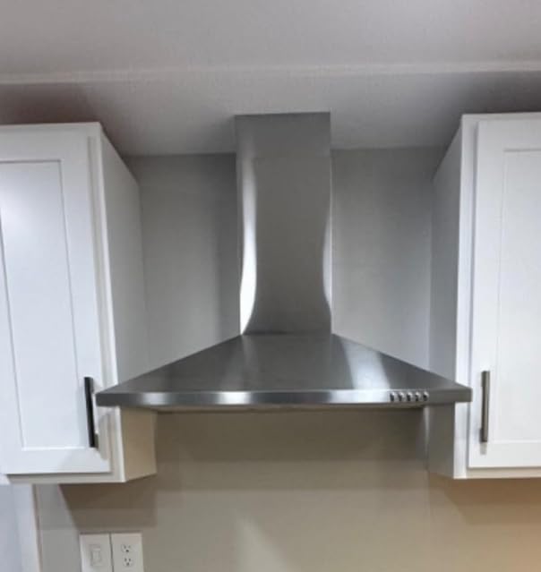 SNDOAS Range Hood 30 inch, Wall Mount Range Hood in Stainless Steel With Ducted/Ductless Convertible, Stove Vent Hood with Aluminum Filters, 3 Speed Exhaust Fan, LED Light, Button Control customer photo 2