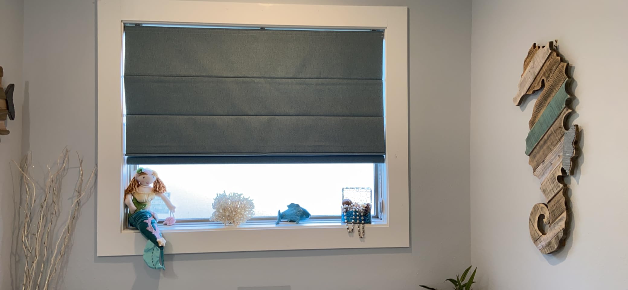 No Drill Roman Shades,70% Blackout-Beige,Custom Size | No Tools Roman Blinds for Indoor Windows,UV Protection,Privacy,Thermal Insulation,Easy to Install,Ideal for Bedrooms,Kitchens customer photo 1