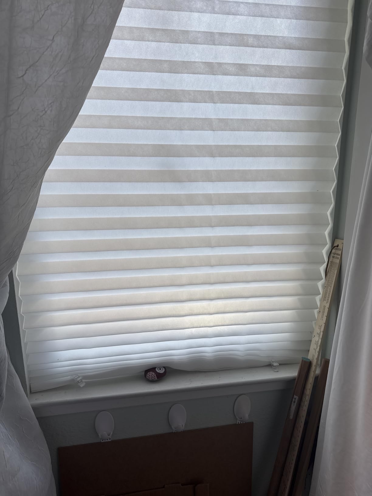 Window Blinds Cordless No Drill Cut to Size Clip On Stick On Self Adhesive Temporary Blinds Pleated Paper Blinds for Windows Doors Shades for Home Nursery Bedroom Kitchen Bathroom customer photo 2