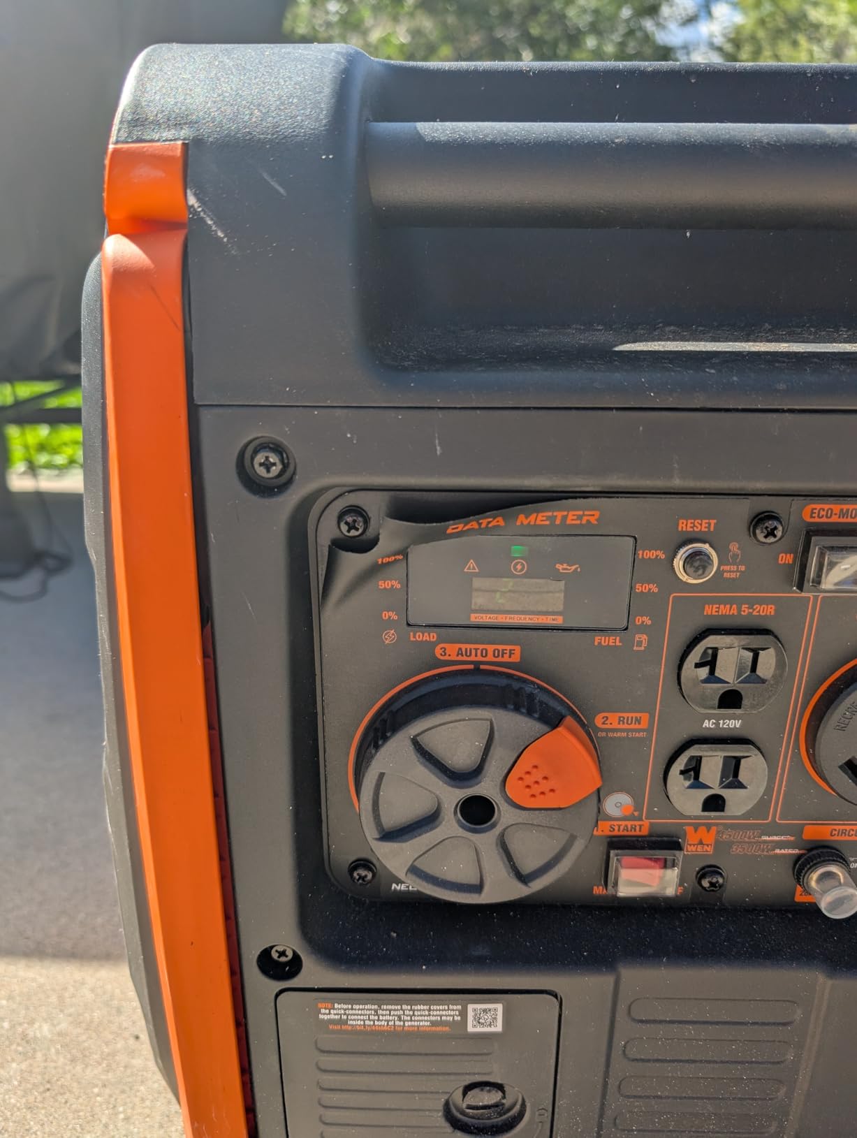 WEN 56455i Super Quiet 4500-Watt RV-Ready Portable Inverter Generator with Fuel Shut-Off and Electric Start Black customer photo 1