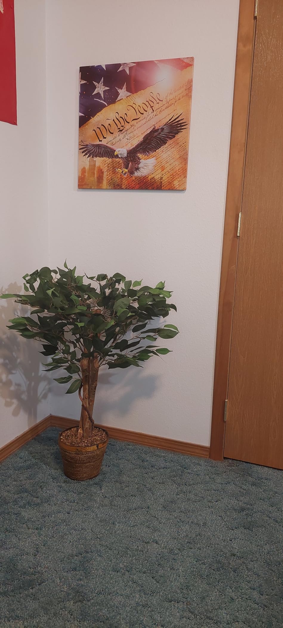 6.2ft Ficus Artificial Trees with 3 Natural Curved Trunks, 74