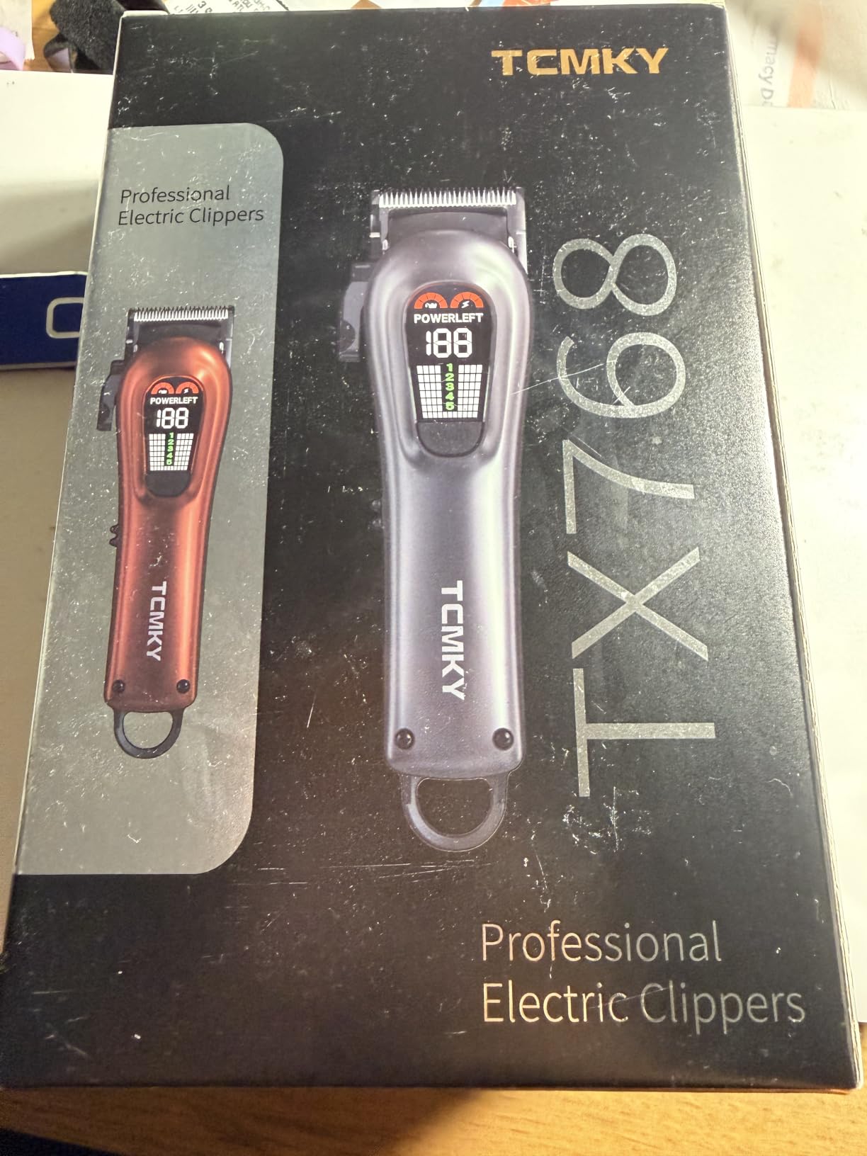 TCMKY Hair Clippers for Men Professional Clippers for Men Cordless&Corded Barber Clippers for Hair Cutting & Grooming. Rechargeable Hair Trimmer Kit for Household (Red) customer photo 2